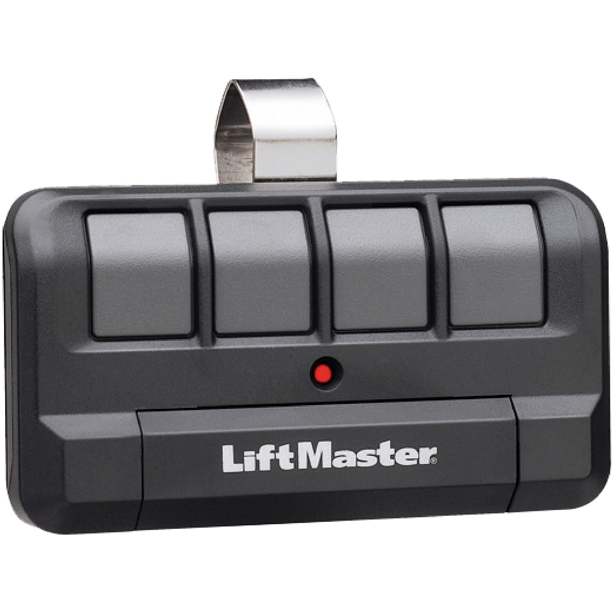 Liftmaster 894Lt 4-Button Learning Garage Door Opener Remote Control - With Visor Clip - Use With Myq App - Works With Up To 4 Doors - Learning Remote Garage Door Opener - Sends A New Code - 1 Pack