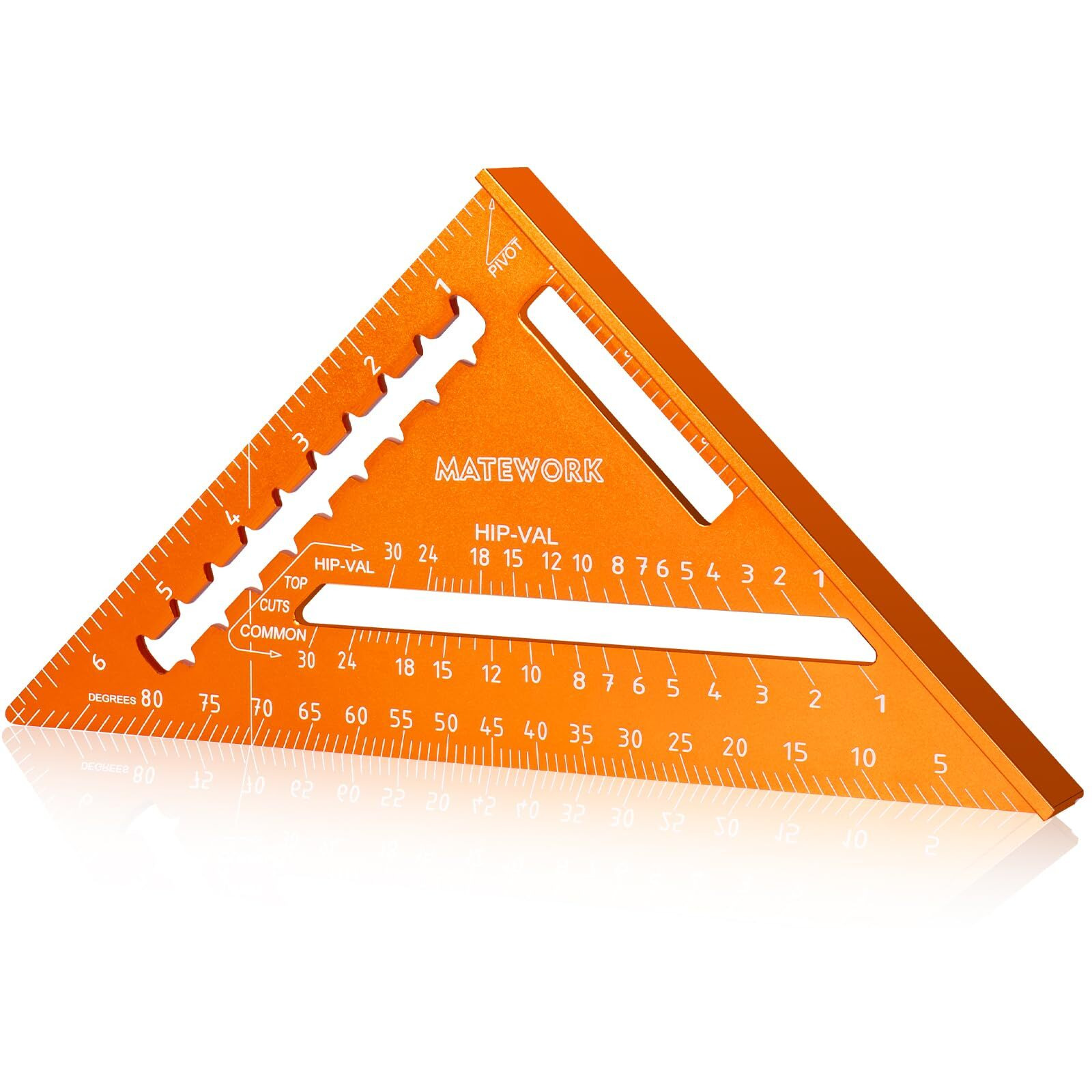 Matework Carpenter Square 7 Inch  Rafter Square For Angle Drawing  Measuring Square Tool  Framing Square Layout Aluminum Tool For Woodworking And Carpentry