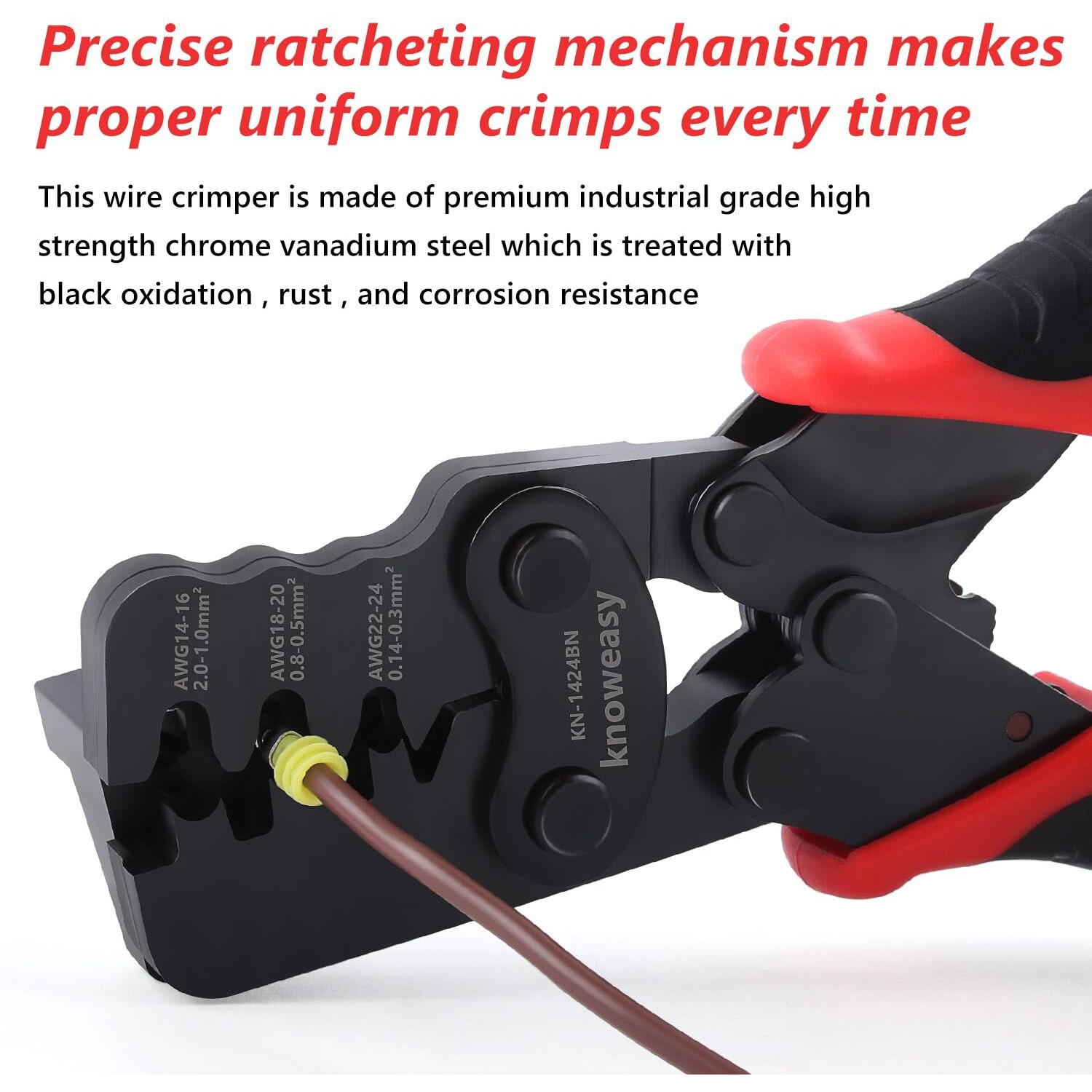 Knoweasy Weather Pack Crimp Tool And Molex Crimper Compatible With Deutsch Dt Series Stamped Or Formed Contact Molex  Delphi  Amp  Tyco  Harley  Pc  Automotive - Awg 24-14