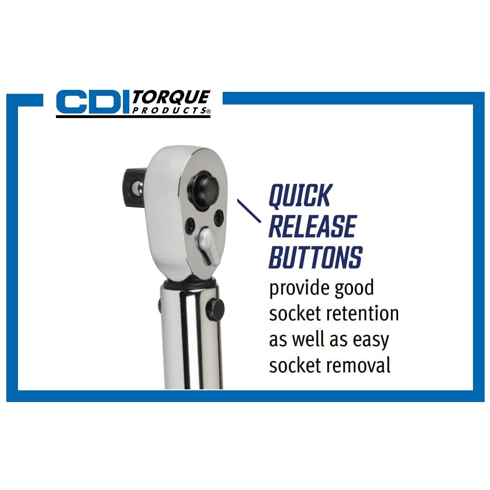Cdi 3/8 Inch Drive Adjustable Click Torque Wrench  Range 30-250 In Lbs / 4-27.7 Nm (2502Mrmh)