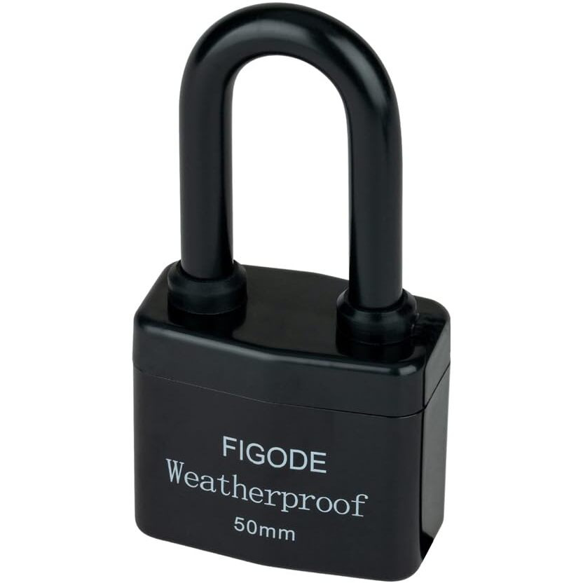Figode Outdoor Waterproof Padlocks  Covered Heavy Duty Laminated Steel Locks  Lock Set With Keys  2.2 In. Wide  8-Pack Keyed Alike Long Padlocks