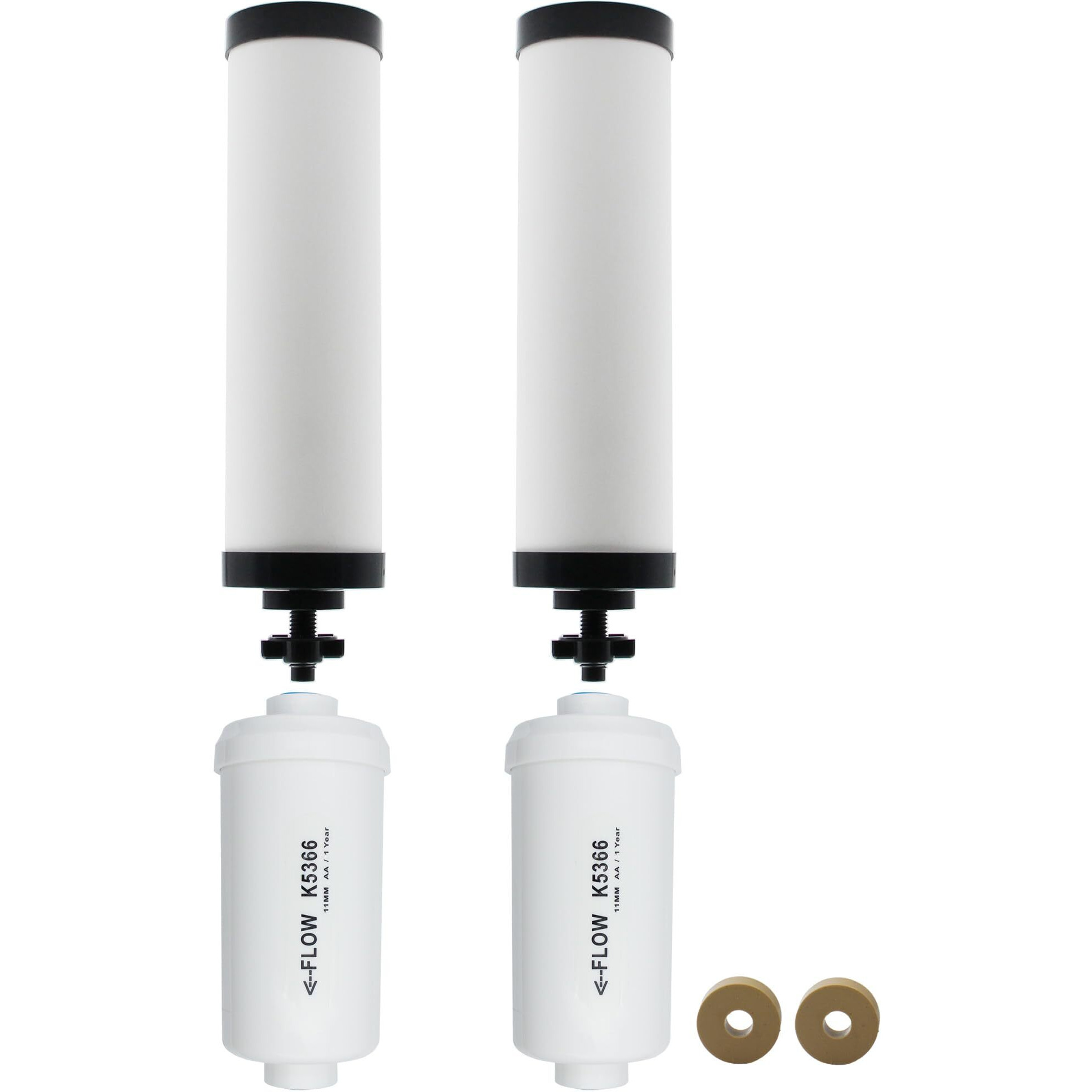 UpgradedRenami Ceramic Filter & Fluoride Filter Replacement For Berkey Bb9-2 Black Filters & Pf-2 Fluoride Filters  Compatible With Berkey Gravity Water Filter System  Combo Pack