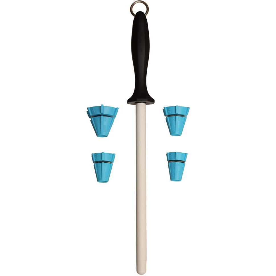 Wedgek Hxt Ceramic Thick Sharpening Rod And Angle Guides  11-Inch Shatter Resistant  White 1500 Grit