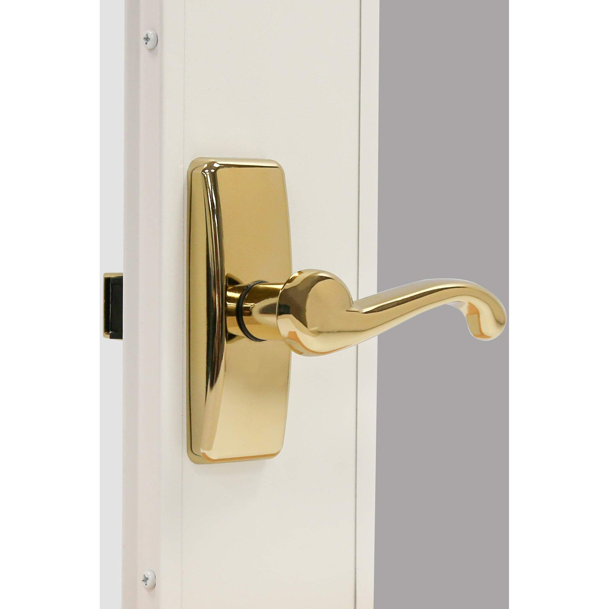 Larson Certified Storm Door Brass Georgian Lever  Storm Door Handle Replacement With Surface Mount Hardware