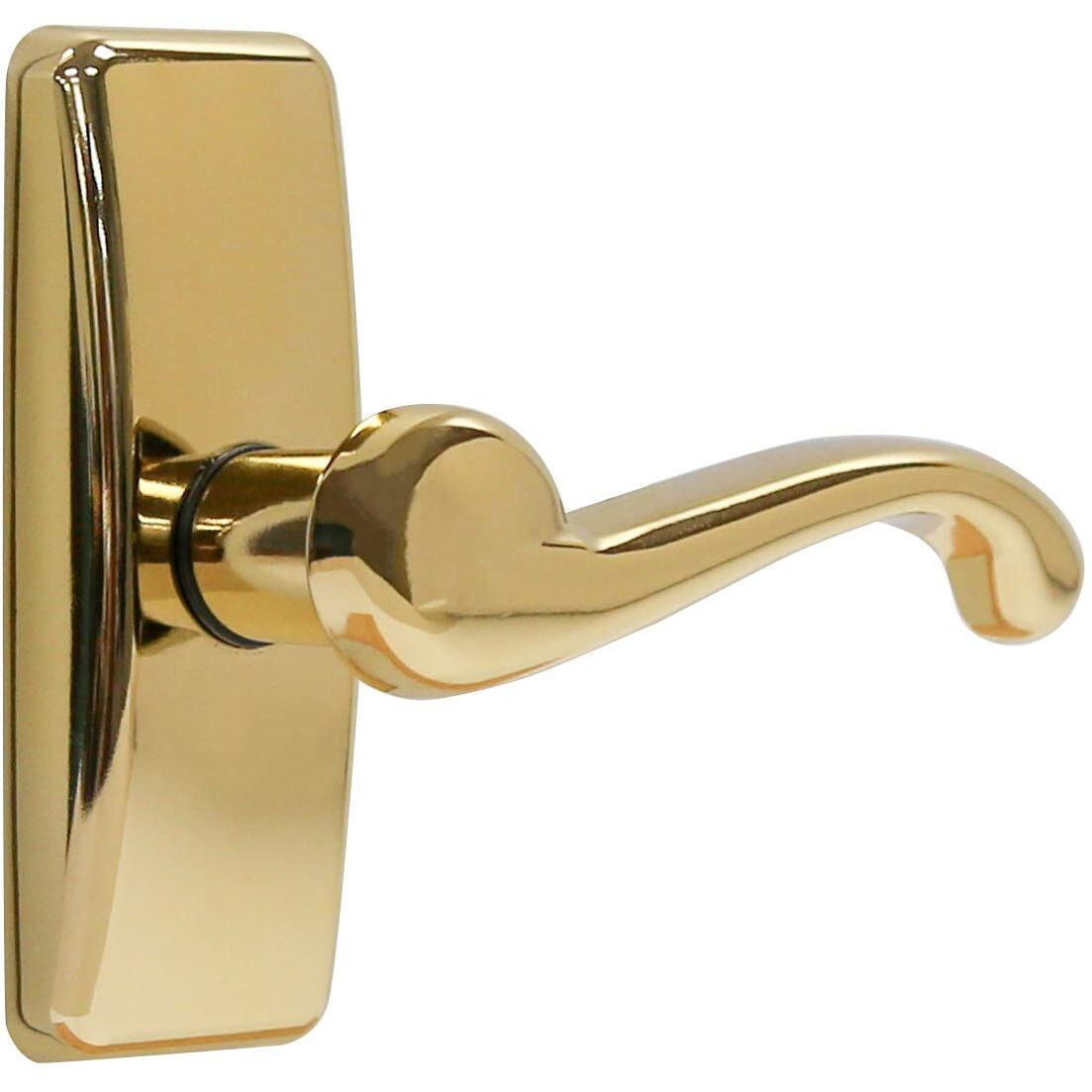 Larson Certified Storm Door Brass Georgian Lever  Storm Door Handle Replacement With Surface Mount Hardware
