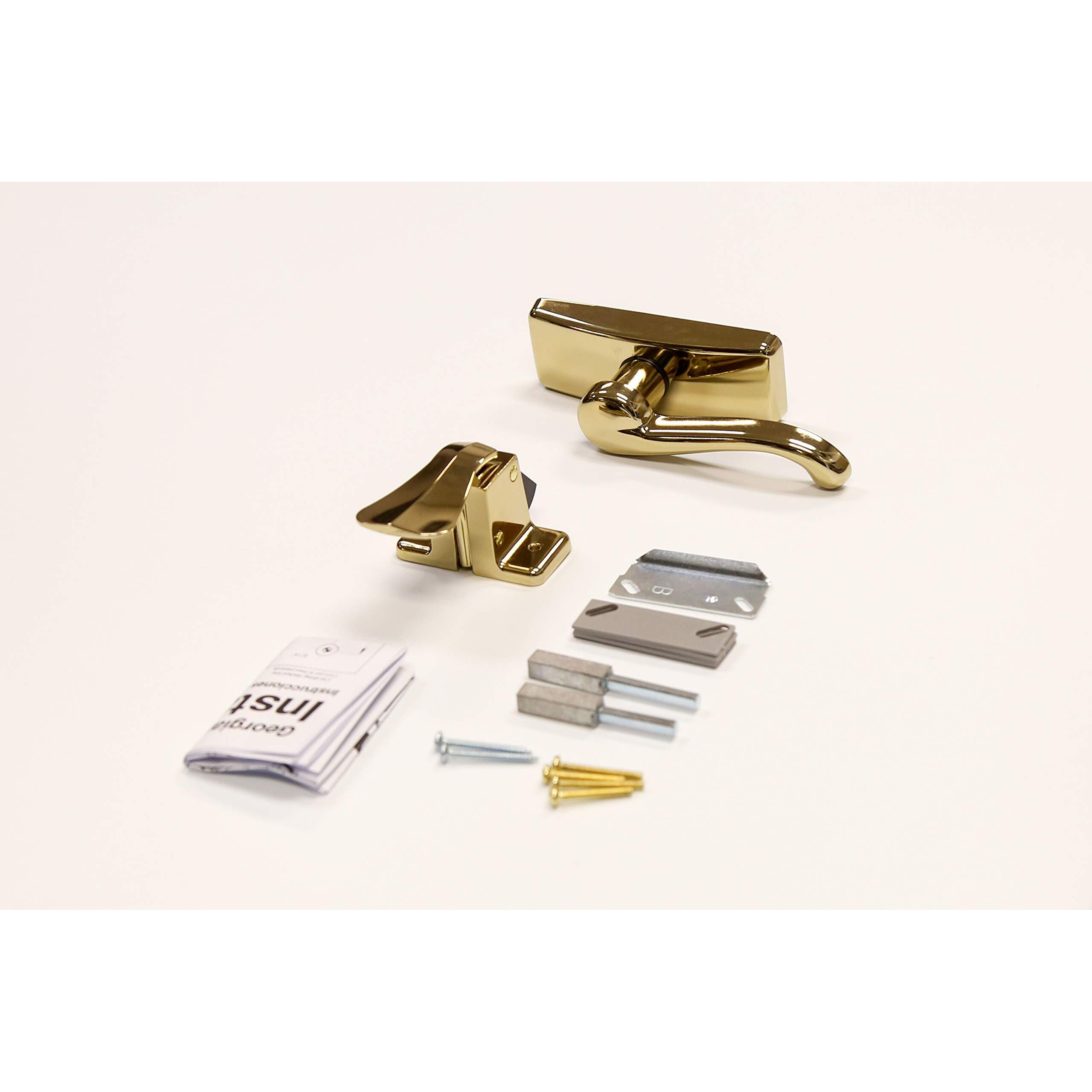 Larson Certified Storm Door Brass Georgian Lever  Storm Door Handle Replacement With Surface Mount Hardware