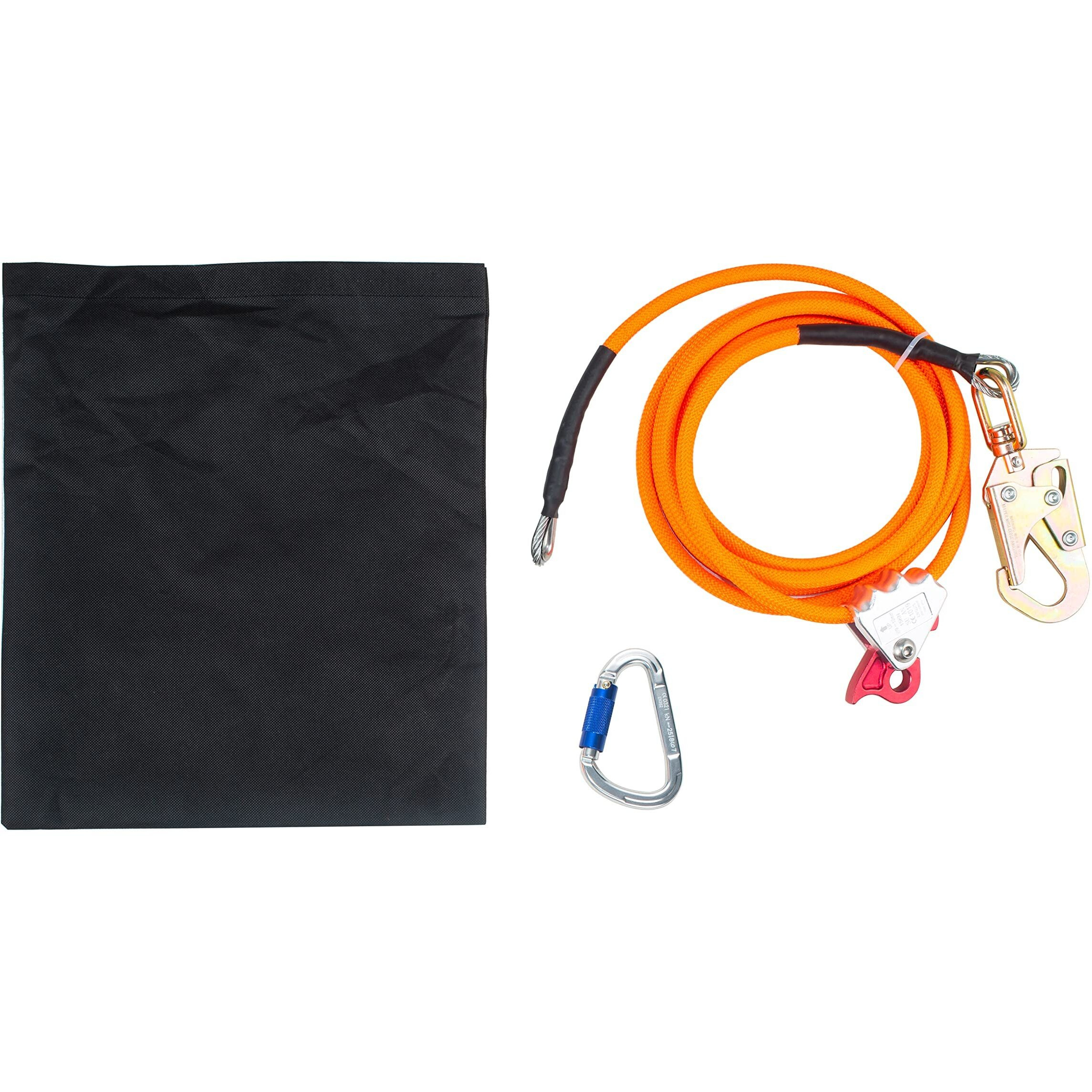 Dorbuphan 1/2"" X 14' Steel Core Flipline Kit  Adjustable Lanyard Steel Core Tree Climbing Harness Lanyard Flipline For Tree Climbing