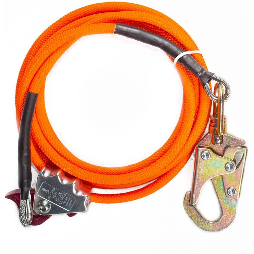 Dorbuphan 1/2"" X 14' Steel Core Flipline Kit  Adjustable Lanyard Steel Core Tree Climbing Harness Lanyard Flipline For Tree Climbing