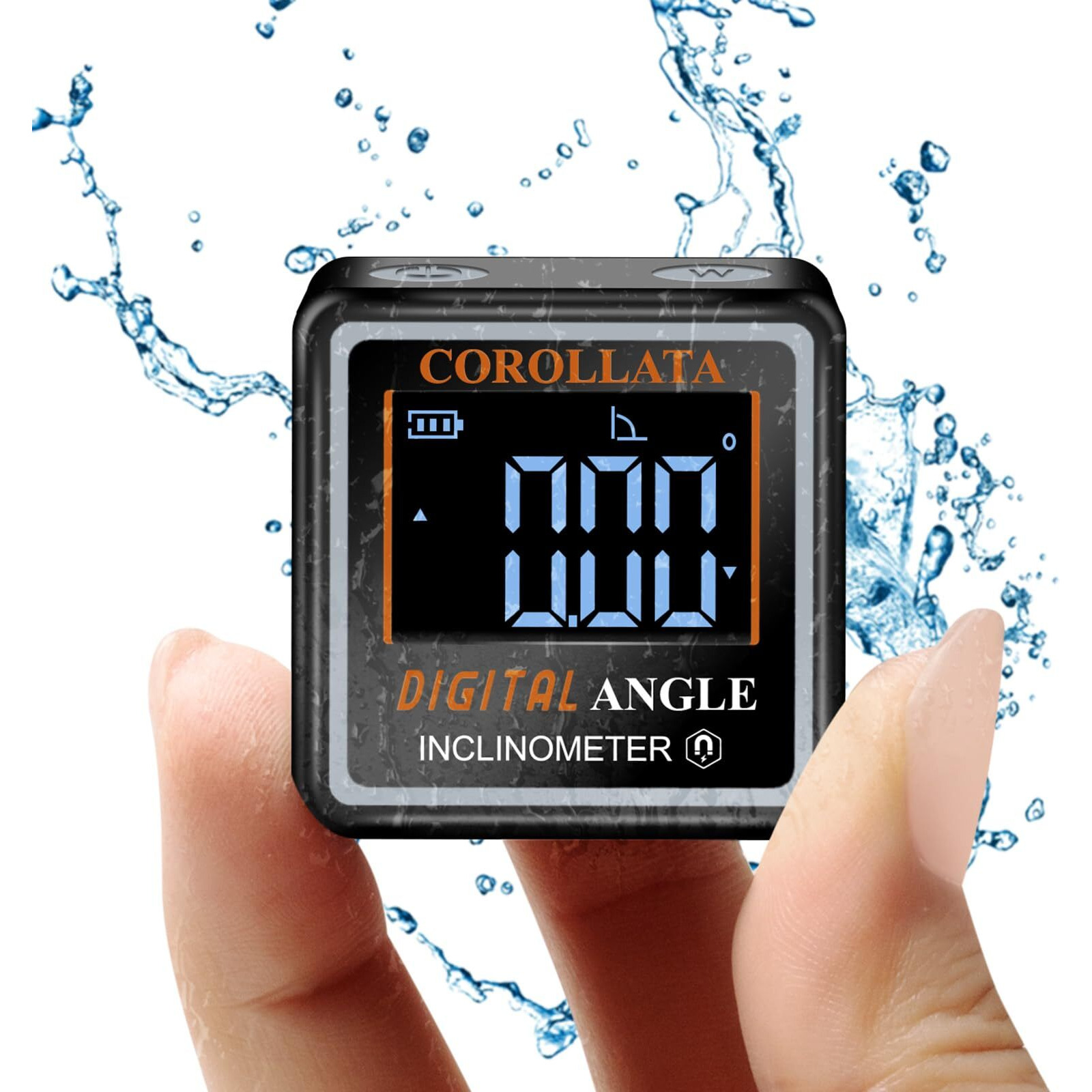 Ultra Small Digital Angel Finder Magnetic Level  Rechargeable Angle Cube  Table Saw Miter Gauge  4 * 90 Degree Protractor Electronic Inclinometer  Wood Working Measuring Tool