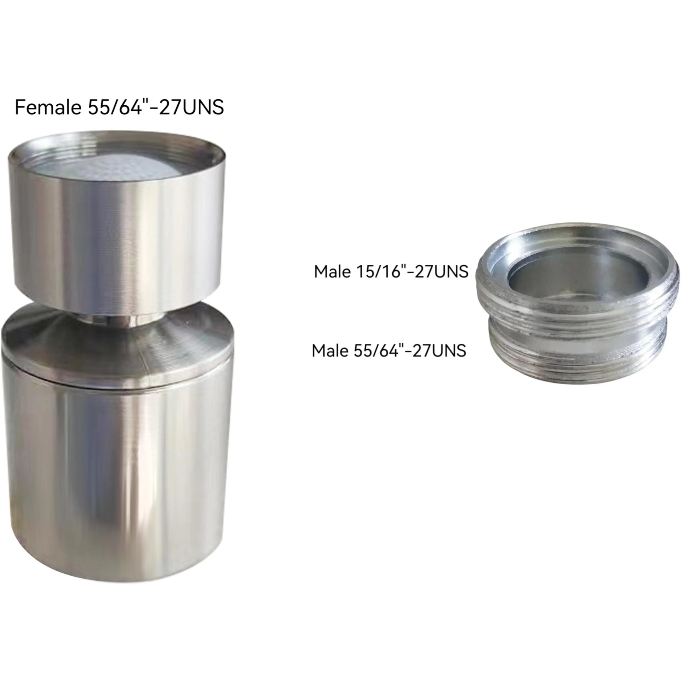 Brushed Nickel Rotate Sink Faucet Aerator.Kitchen Bathroom Faucet Nozzle Aerator Faucet Extender  360 Degree Swivel Dual Flow Sprayer For Sink Tap Head.