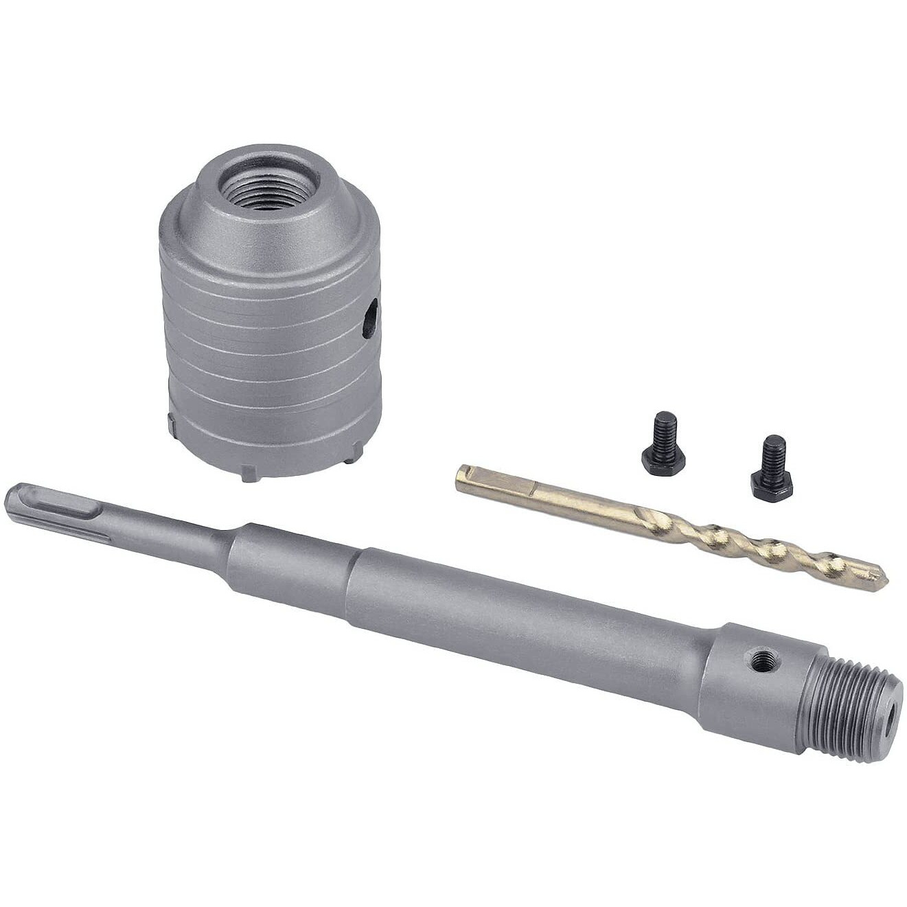 68Mm (2-2/3 Inch) Concrete Hole Saw With 220Mm Sds Plus Shank Connecting Rod  Guicgoc Tungsten Carbide Teeth (7.7Mm X 4Mm) Cement Hole Saw For Concrete Cement Brick Wall Stone 68Mm /2-2/3 Inch