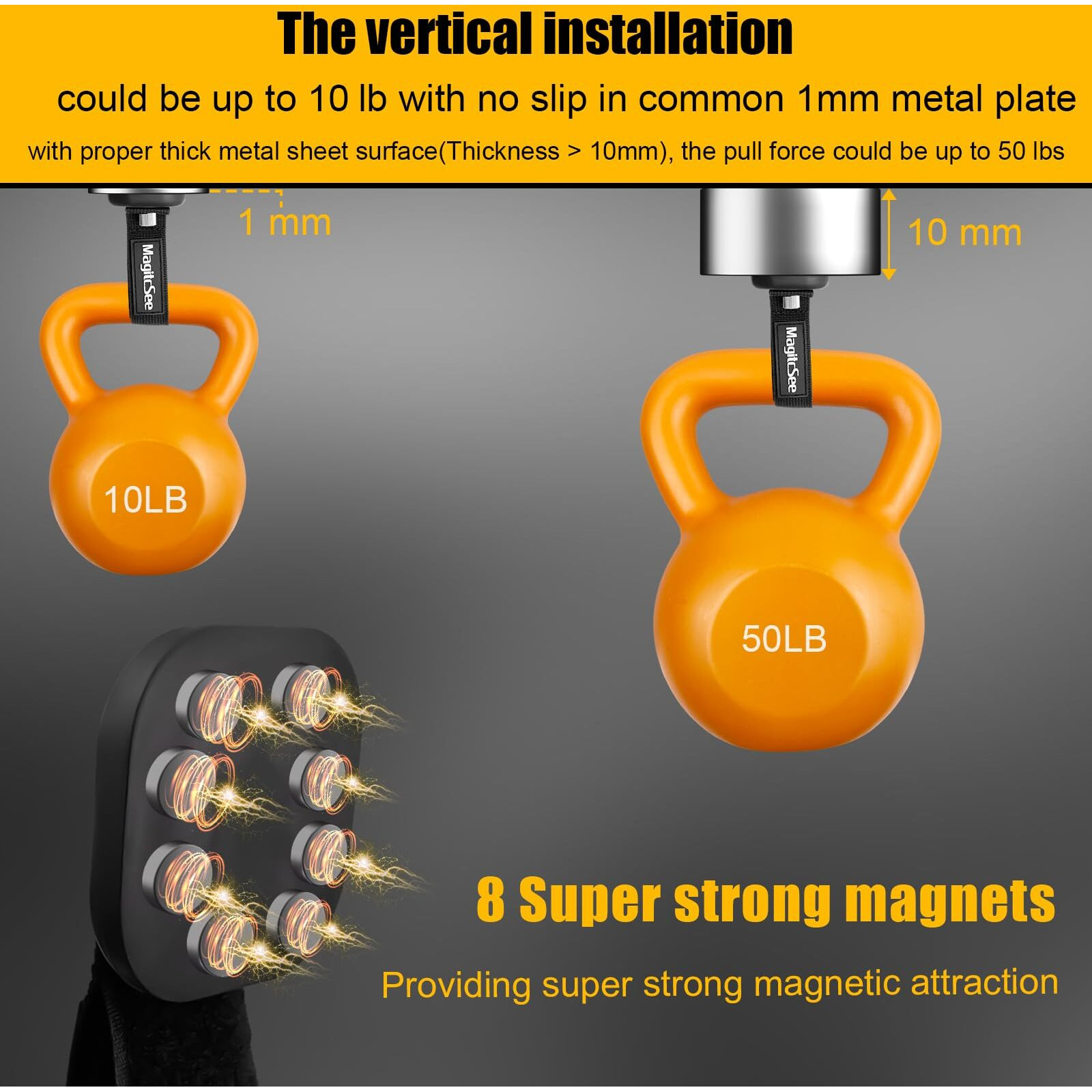 Updated 4 Pack Heavy Duty Magnetic Hook Straps For Extention Cords  Powerful Cruise Garage Storage Hook Ties For Hanging Cables  Garden Hoses Ropes  Workshop Tool Box Magnet Organize Hangers For Tools