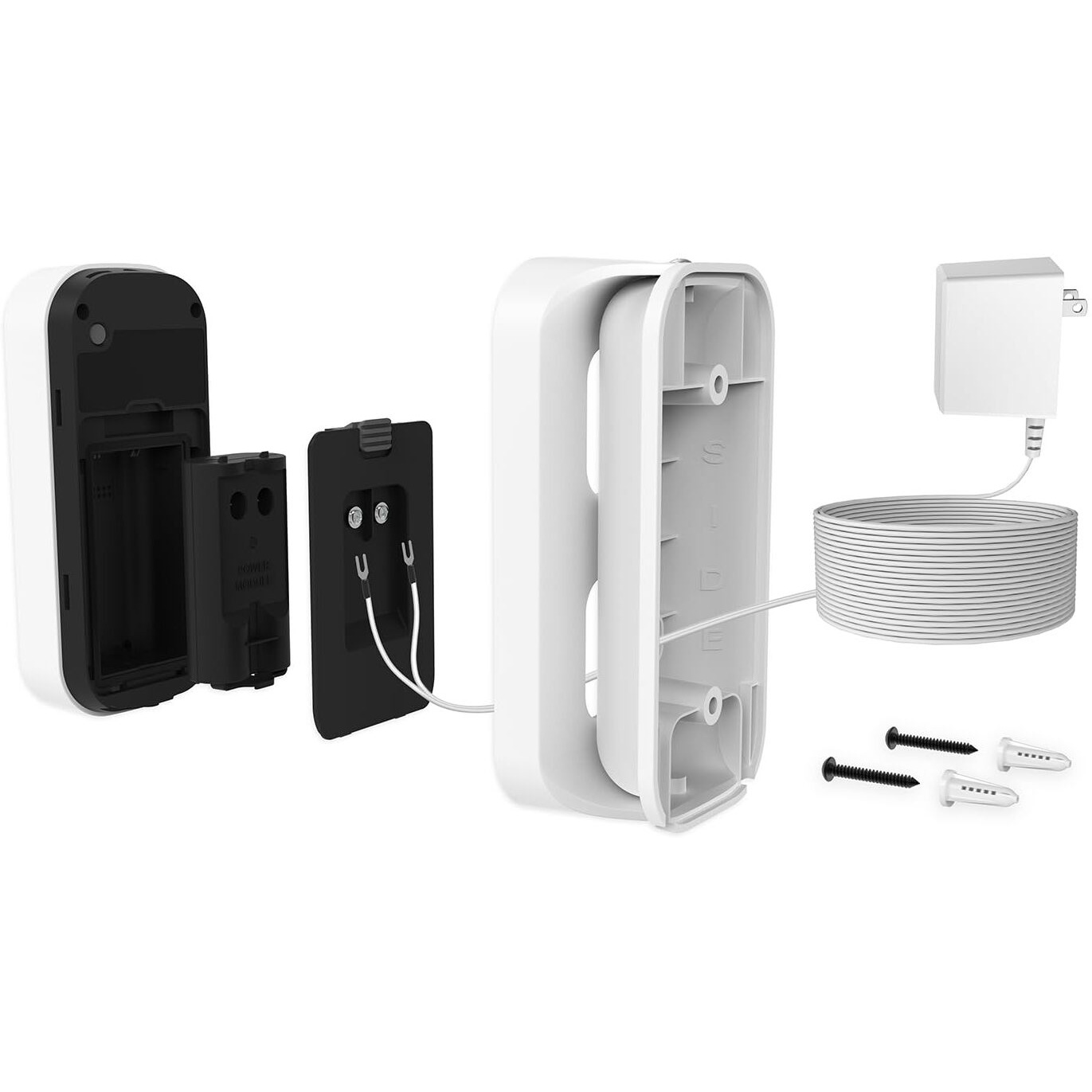 Myq Smart Garage Door Video Keypad Wired Power Adapter Kit-Works With Chamberlain  Liftmaster And Craftsman Openers  White