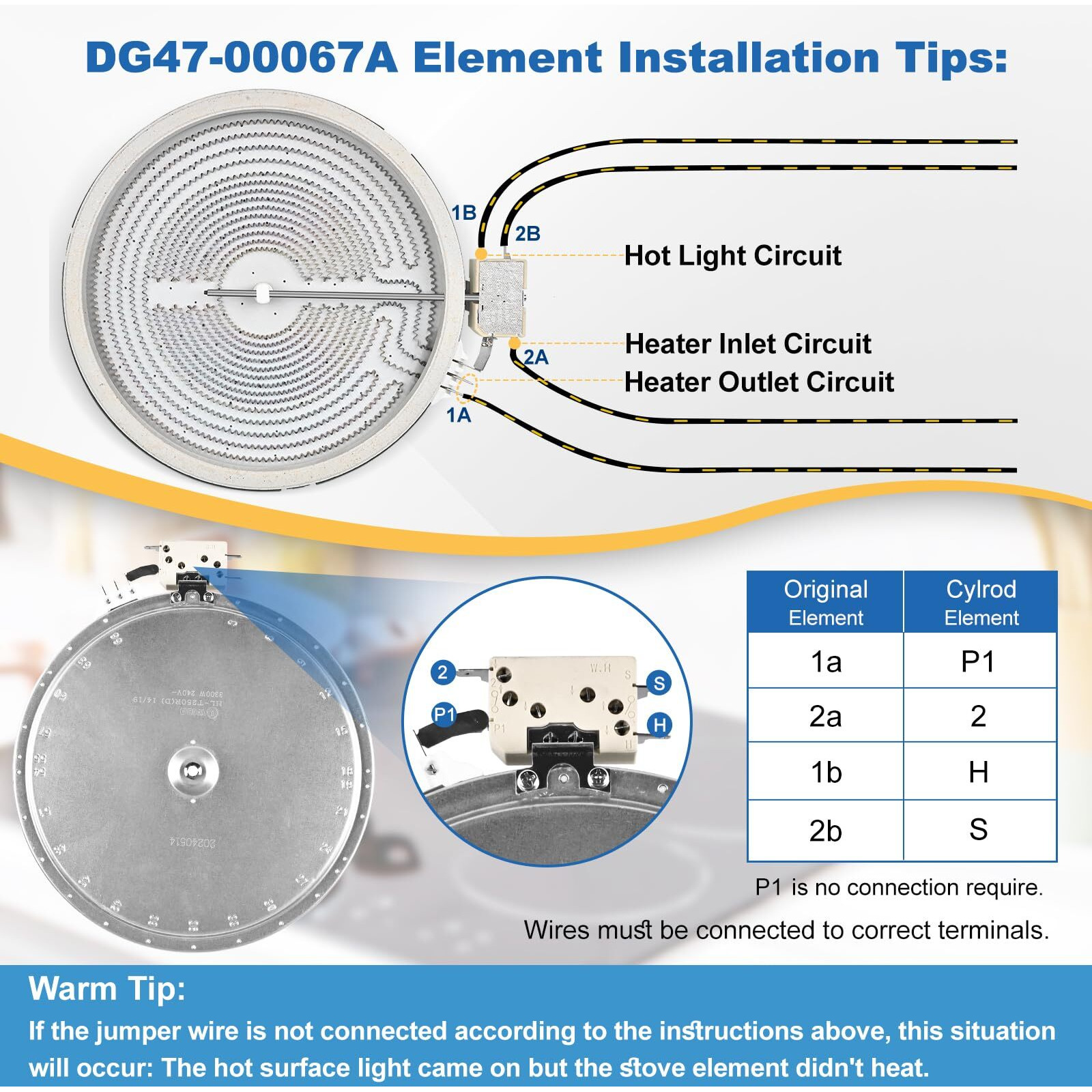 Upgrade Mee62385201 Dg47-00067A 10 Inch Dual Radiant Surface Element Fit For Lg Electric Range For Samsung Oven Replace Ap5683233 Ps11720672 Ps7795472 Eap11720672 Dual Haliant Surface Element