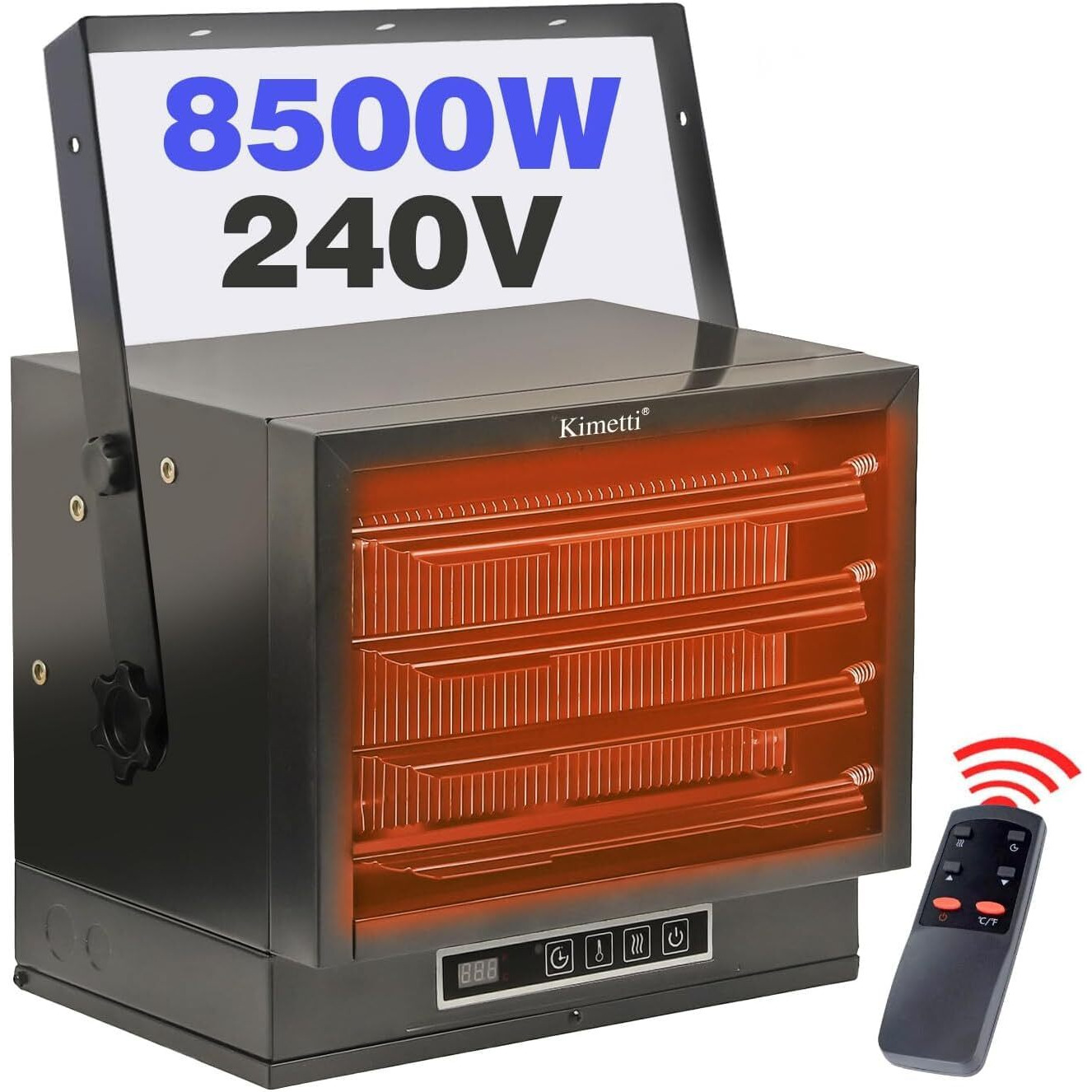 Innovative Life 8500W Electric Garage Heater 240V With Thermostat And Timer  Efficient Fan-Forced Shop Heater With Safety Overheat Protection And Full-Function Remote  Hardwired(No Plug)