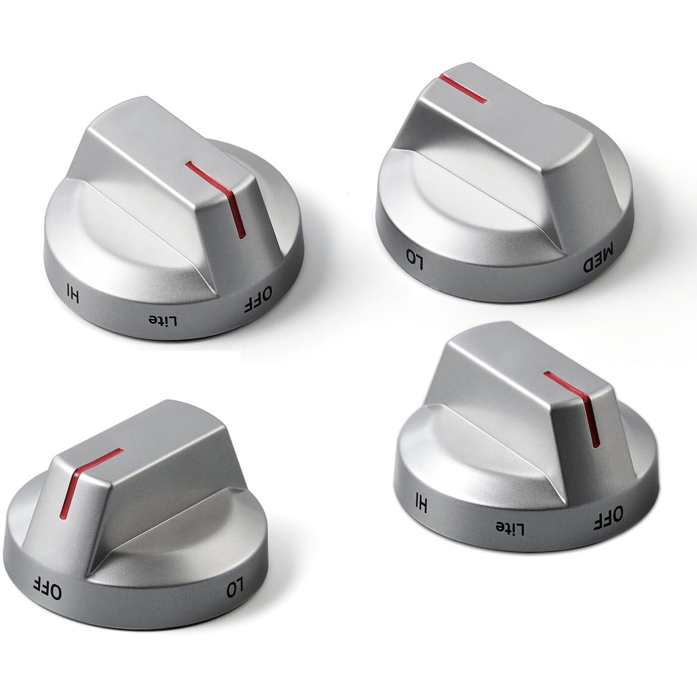 Atgestore Ne63T8111Ss/Aa Nx60T8111Ss Dg94-03500A/Z Electric Stove Knob Replacement For Samsung Stove Parts Dg94-03500W Samsung Range Parts Gas Burner Knobs Plastic Cooktop Control Knobs (Gray) 4 Pcs