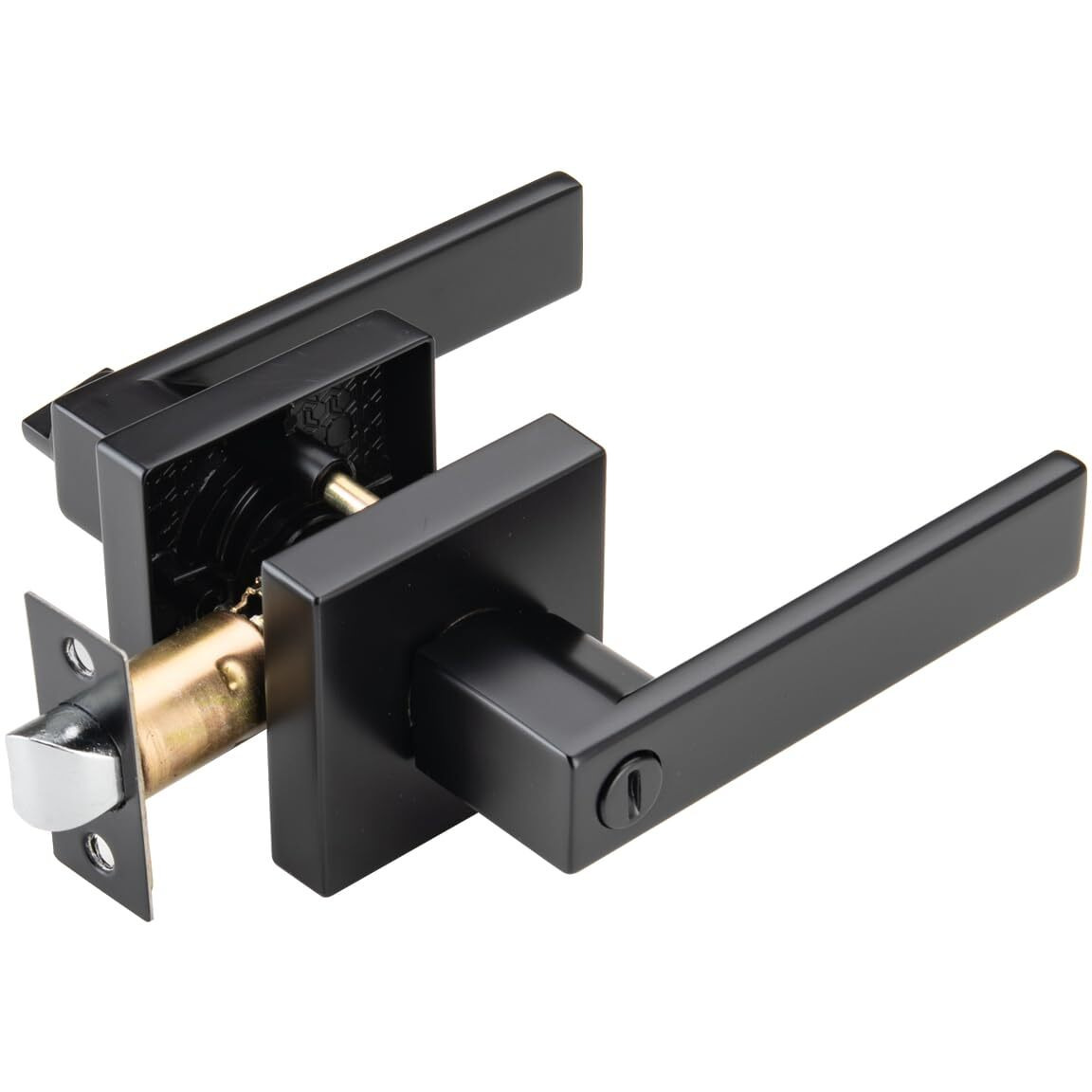 Starpy Interior Matte Black Door Handle Privacy Door Lever For Bath & Bed Keyless Door Lock Door Knob