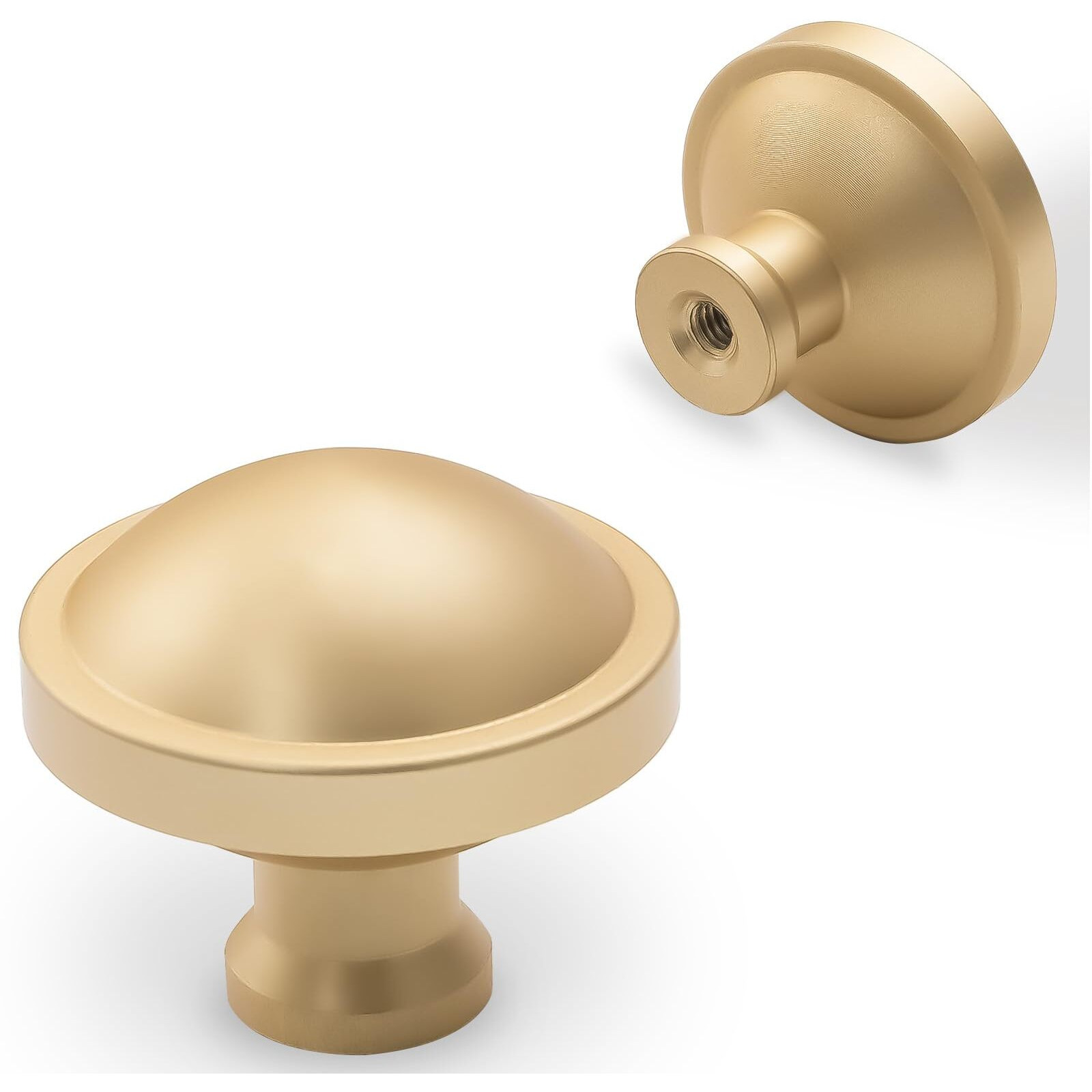 Amasideca 10 Pack Brushed Gold Kitchen Cabinet Knobs Cabinet Knobs Gold Drawer Knobs Kitchen Hardware Solid Cupboard Knobs Drawer Knobs