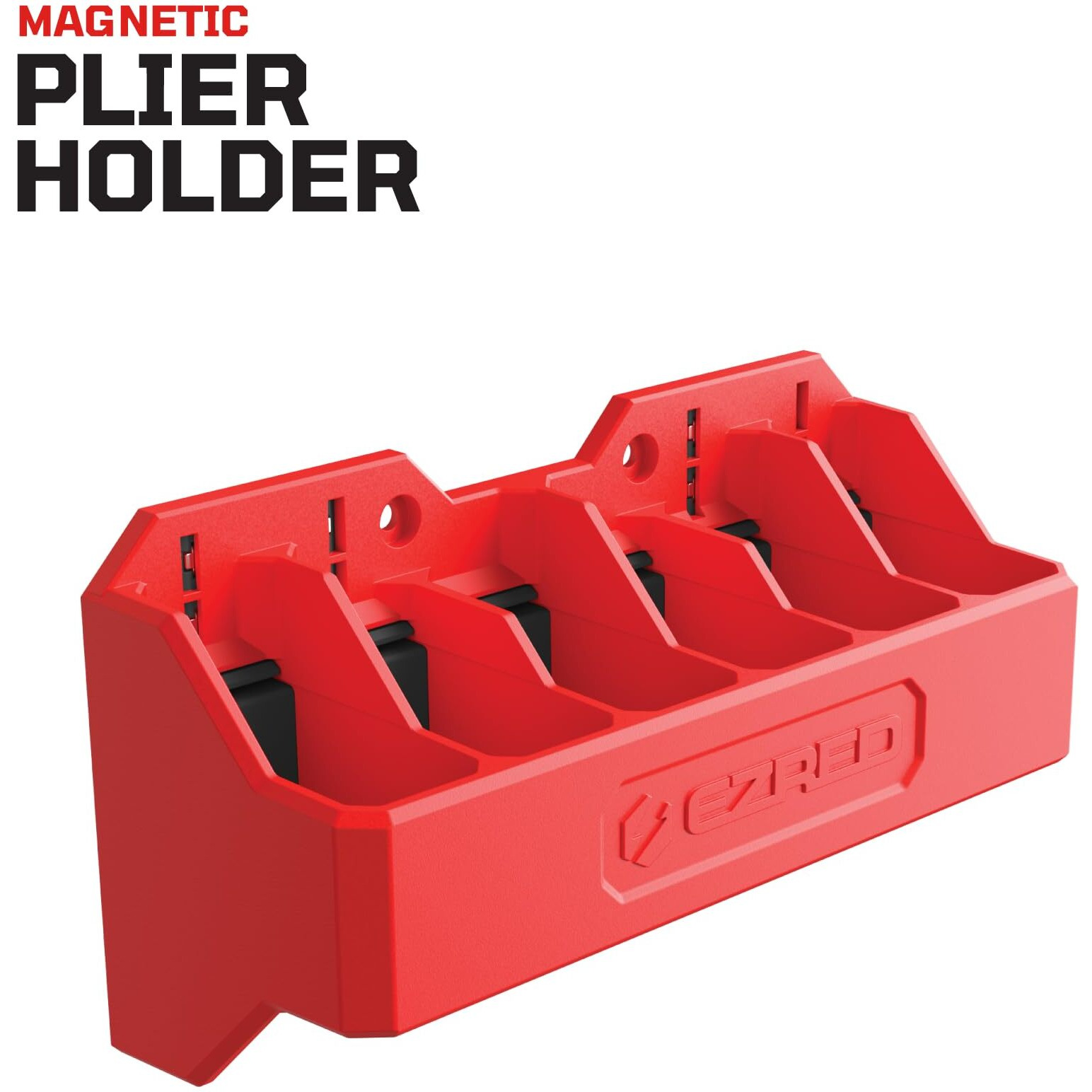 Ezred Ezph6 Magnetic Plier Holder Red  Holds 6 Pliers