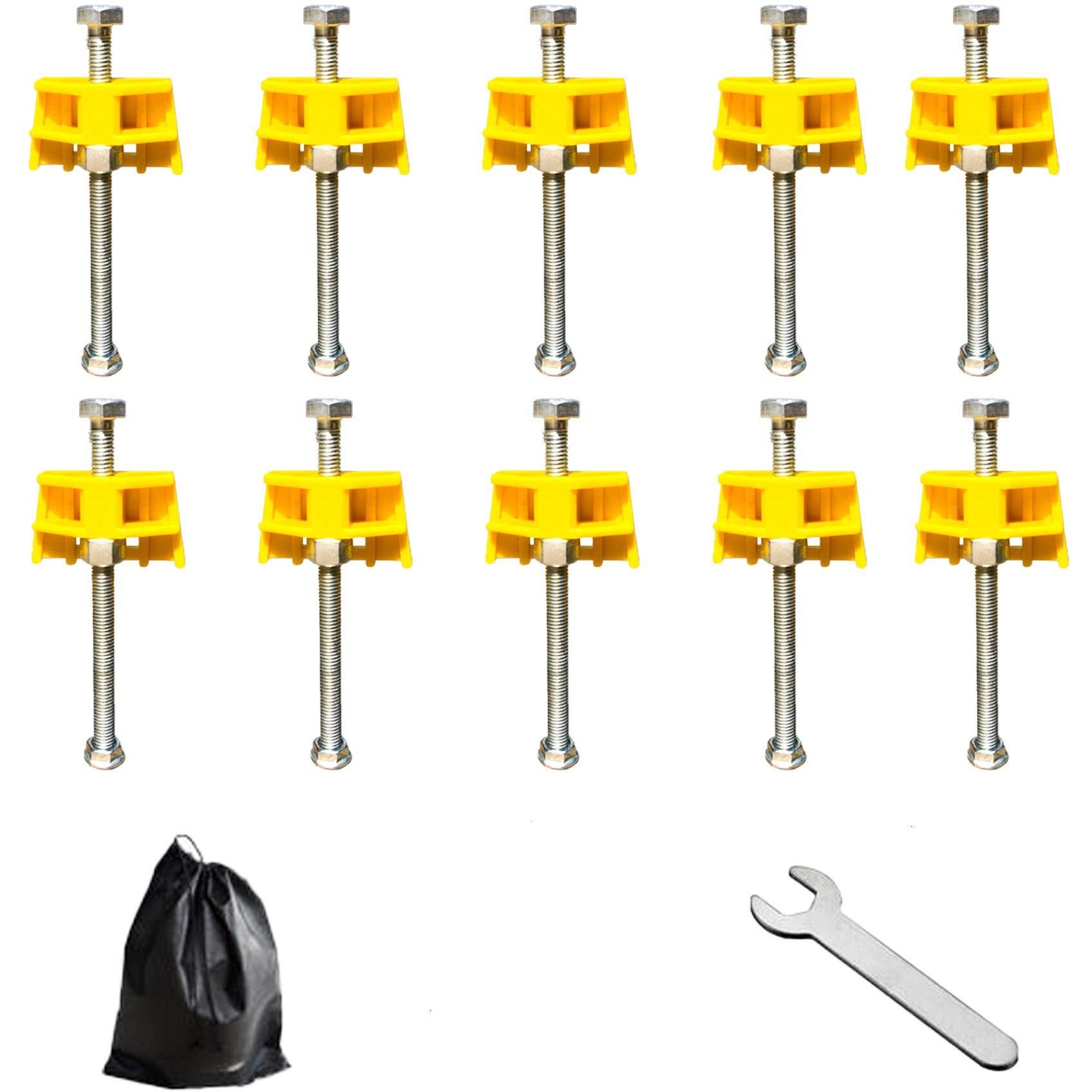 10 Packs Wall Tile Leveling Apparatuses Portable Tile Lifting Tool Adjustable Height Locator For Building Walls & Floors  Doors And Cabinet