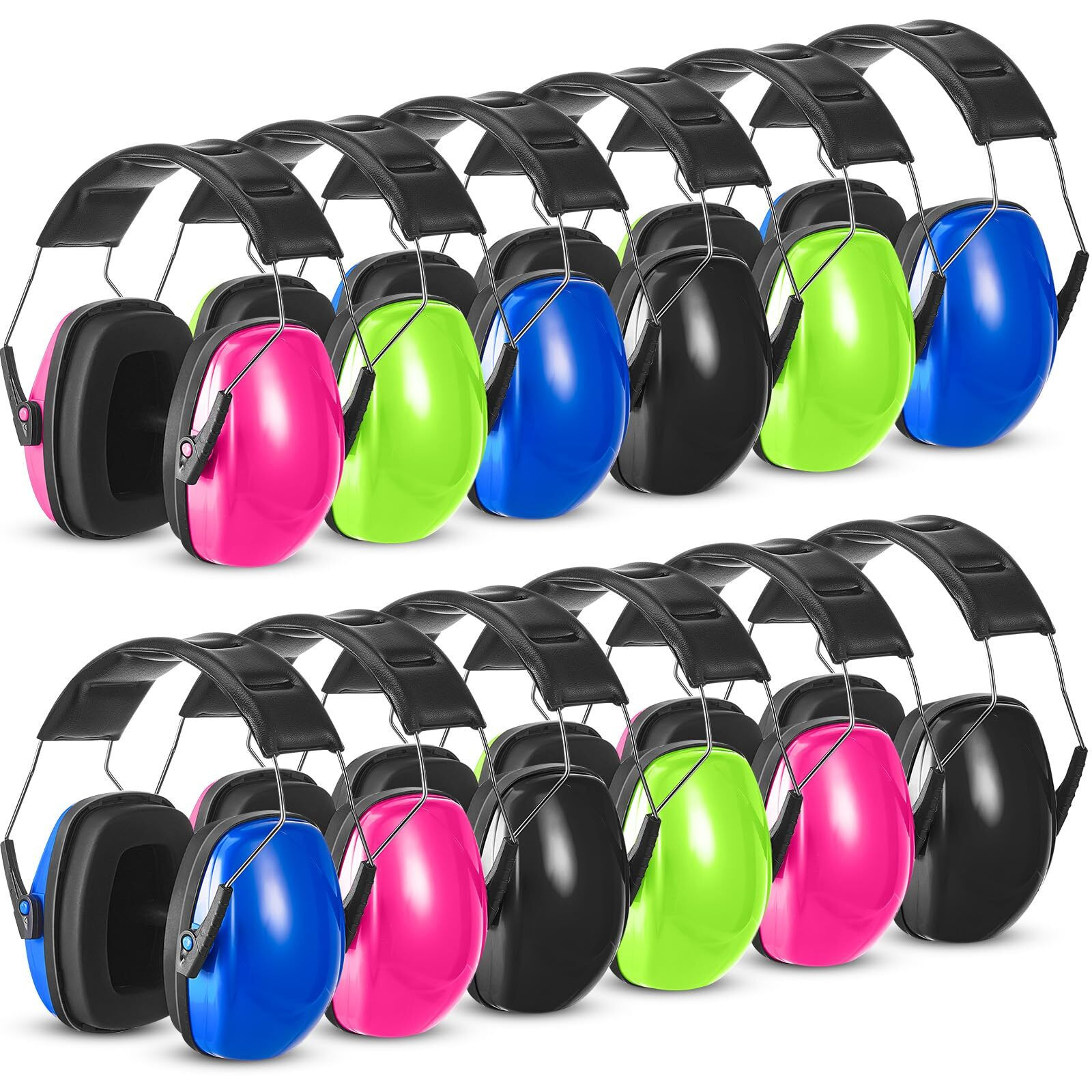 Amylove 12 Pcs Kids Ear Protection Noise Cancelling Headphones Ear Muffs Bulk 27Db Sensory Headphones Noise Reduction Hearing Protection Earmuffs For Autism Concert (Fresh Style  Bright Color)