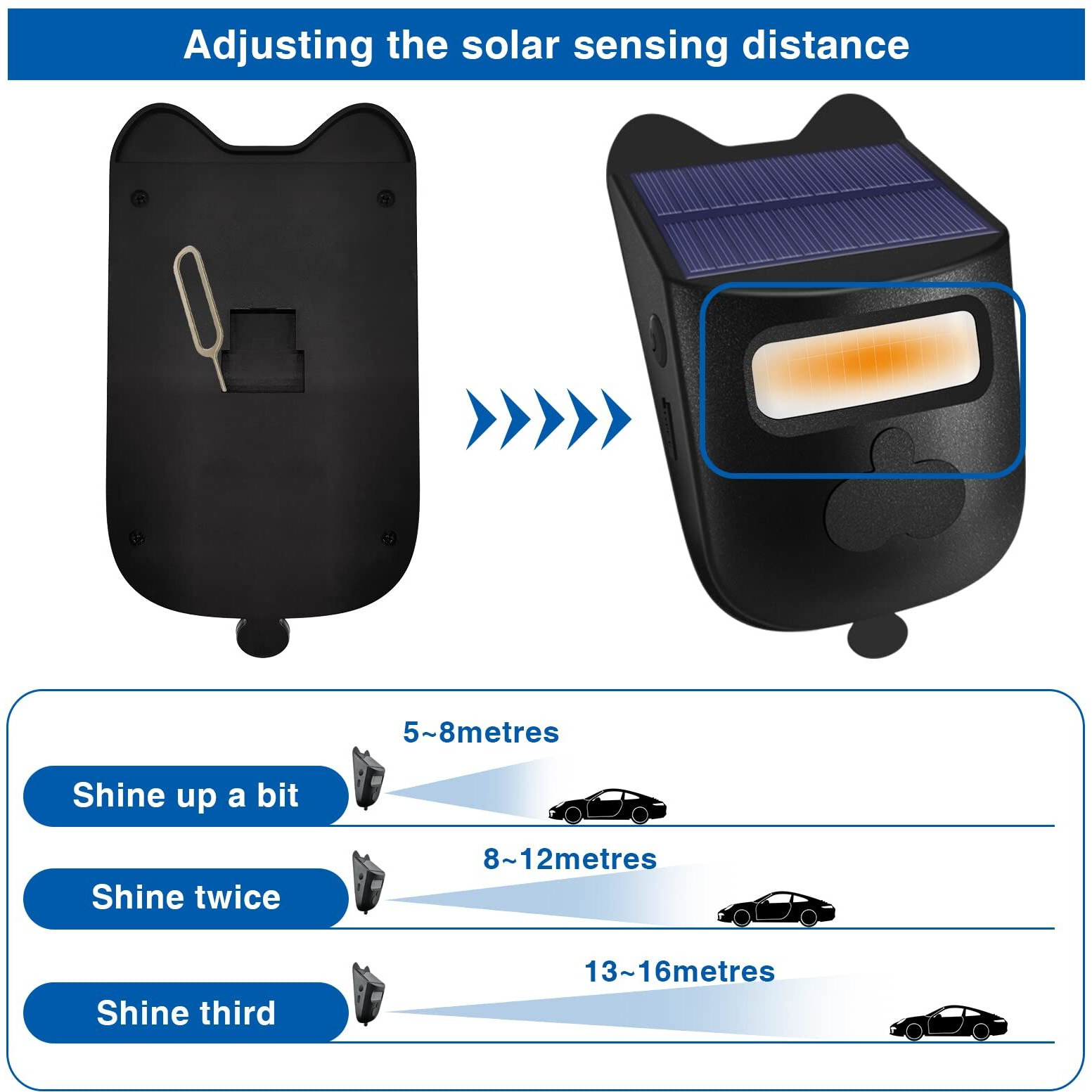Solar Wireless Driveway Alarm Outdoor Weather-Resistant Motion Sensor Detector Doorbell Chime  Diy Security Alert System (2 Sensor & 1 Doorbell)