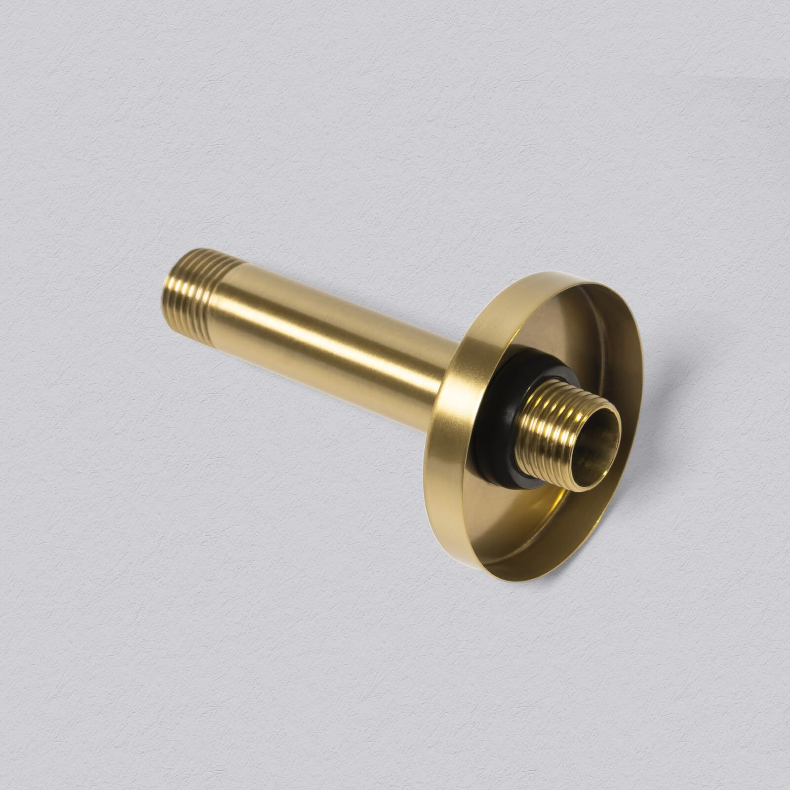 4 Inch Shower Arm With Flange  Ceiling Mounted Shower Head Extension Arm  1/2 Npt Straight Arm For Rain Shower Head  Stainless Steel Shower Head Extension Replacement Pipe Arm  Brusheed Gold