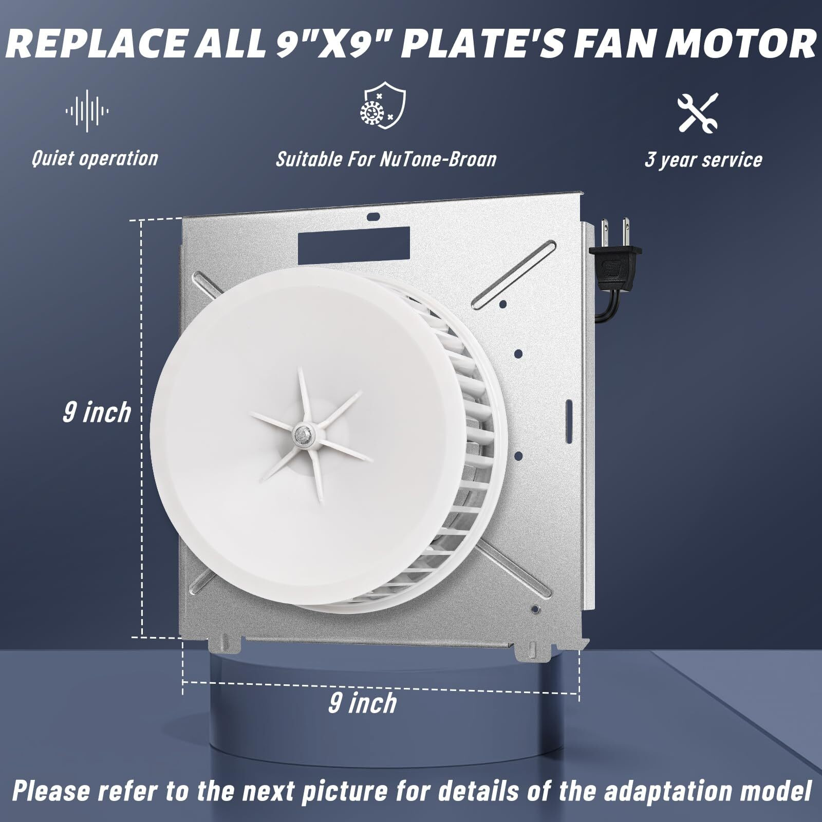 Upgrade Nutone 8664Rp/8663Rp B Unit Bathroom Fan Motor - Fit For Nutone 6445Rp  671R  672R  8673Rp  763Rl  769Rl  750 - Replace Broan Exhaust Fan Motor - 100Cfm  3.5 Sones