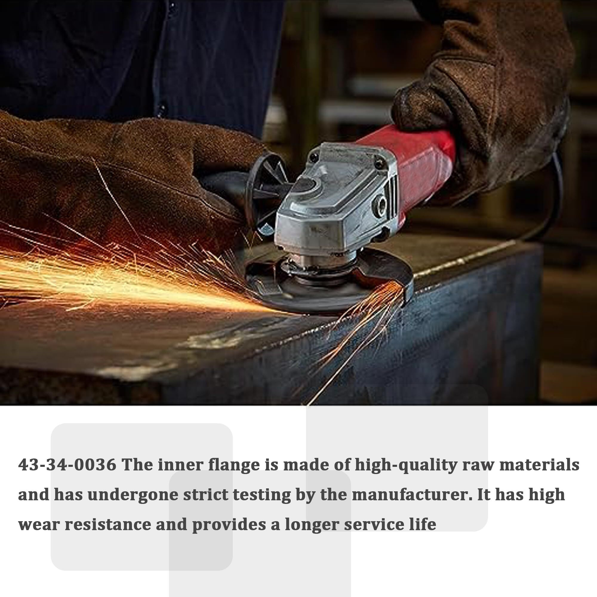 43-34-0036 Inner Flange Fits For Milwaukee Angle Grinder 2680-20  2680-22  6116-30  6116-31  6122-30  6122-31|5/8-11 Grinder Backing Flange Fits For Milwaukee Angle (2 Pack)