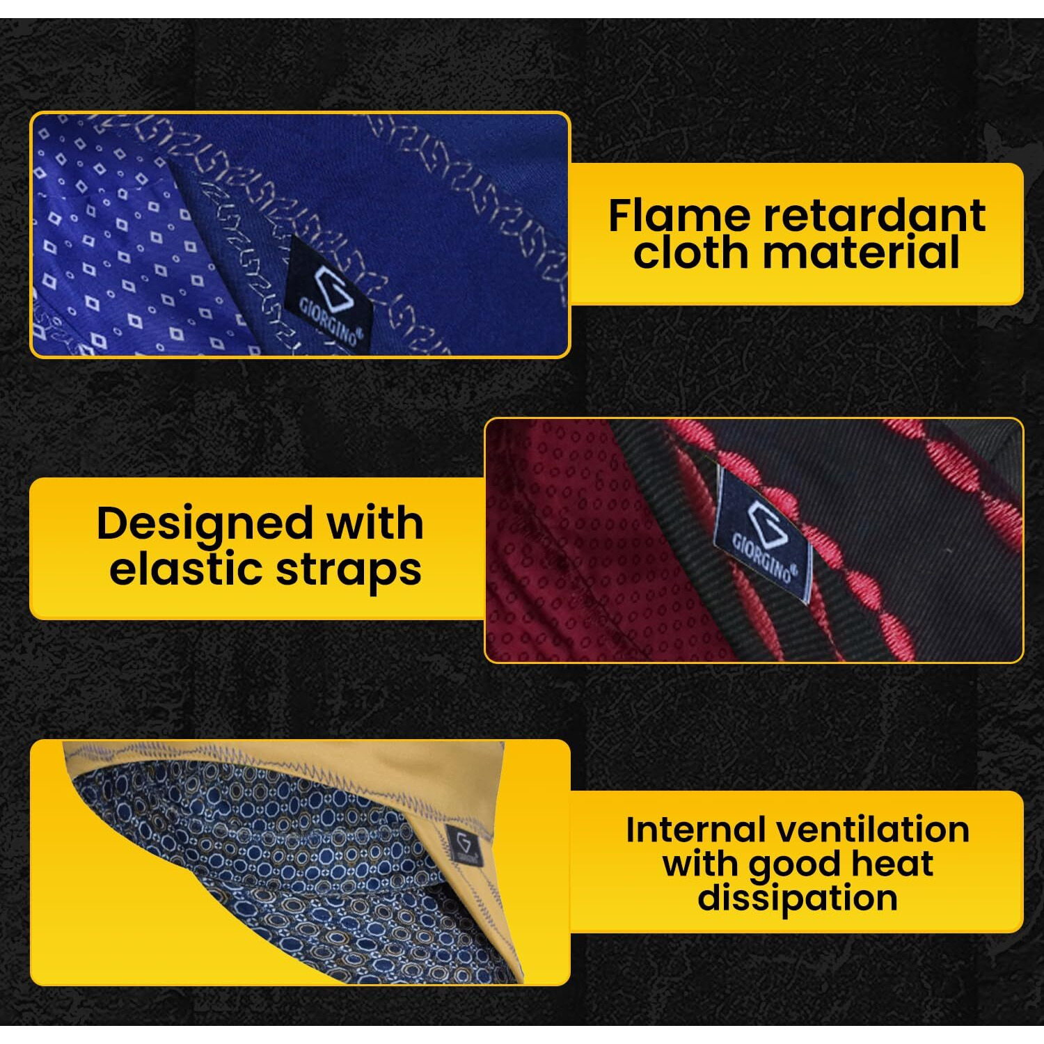 Giorgino Welding Caps For Men Reversible Flame Resistant 100% Cotton Welding Hat Round Crown Soft (Pack Of 1 Assorted Colors & Designs)