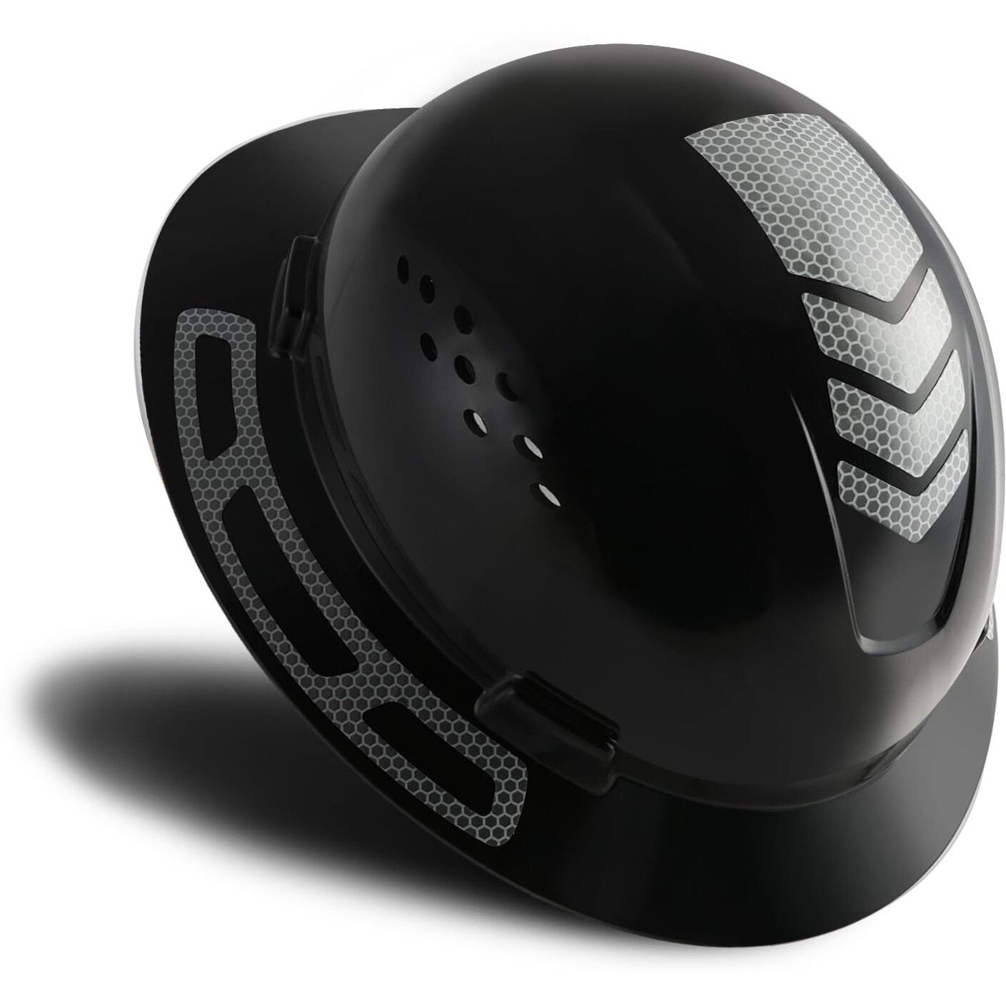 Lohastour Full Brim Hard Hat Safety Helmet Vented Ansi Z89.1 Approved Osha Hard Hats Construction Men Women Adult(Full Brim Black)