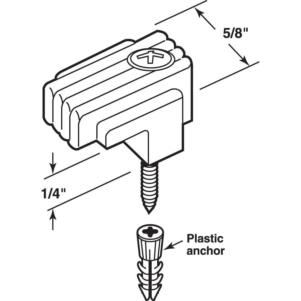 Prime-Line Mp9003-25 Mirror Clips  1/4 In. Offset  Clear  Includes Installation Fasteners (25 Pack)