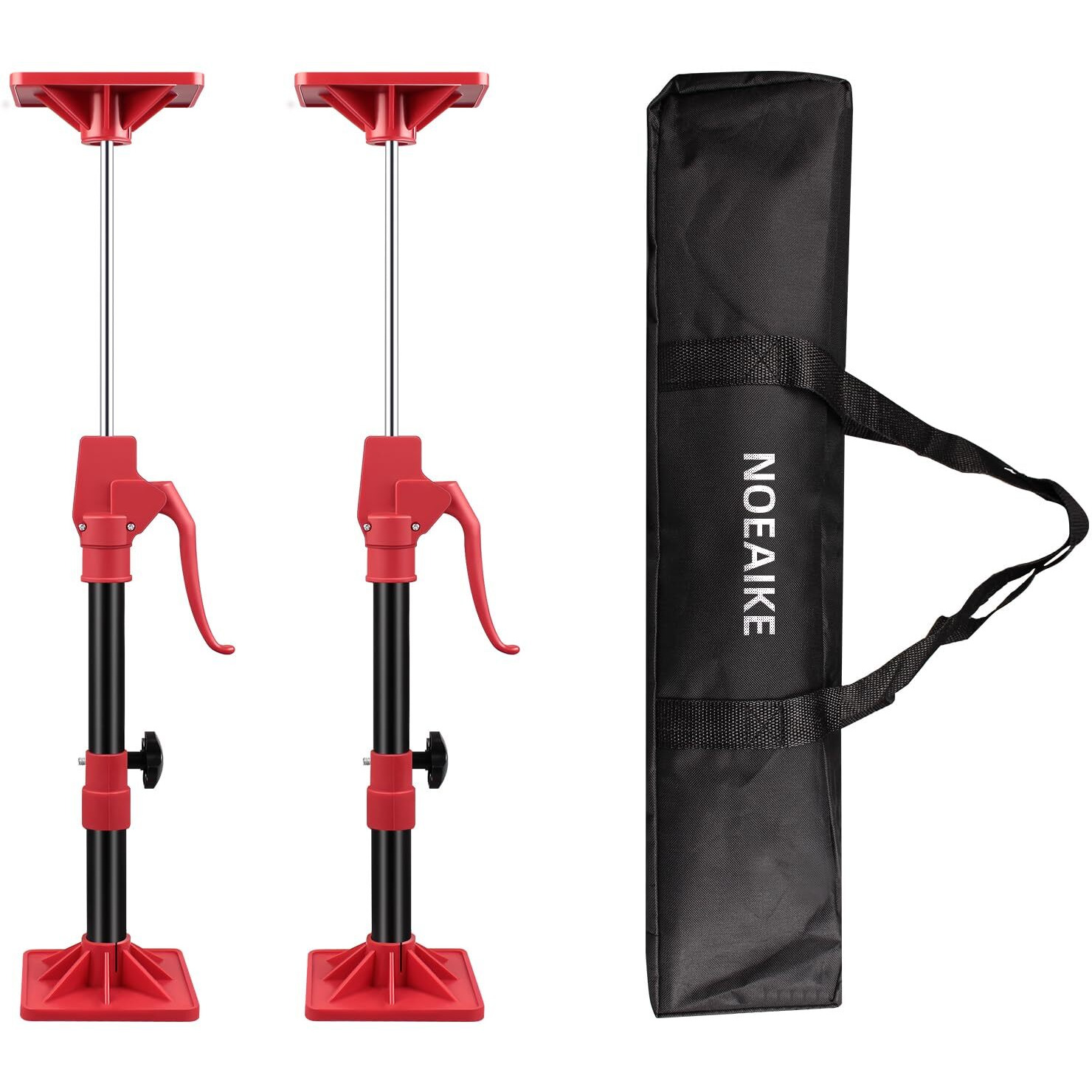 Noeaike Cabinet Jack Support Pole 2-Pack 19-45 Inch Steel Adjustable Quick Support System Rod Telescopic Third Hand Tools With 200Lbs Capacity For Installing Cabinets/Lifting Drywall