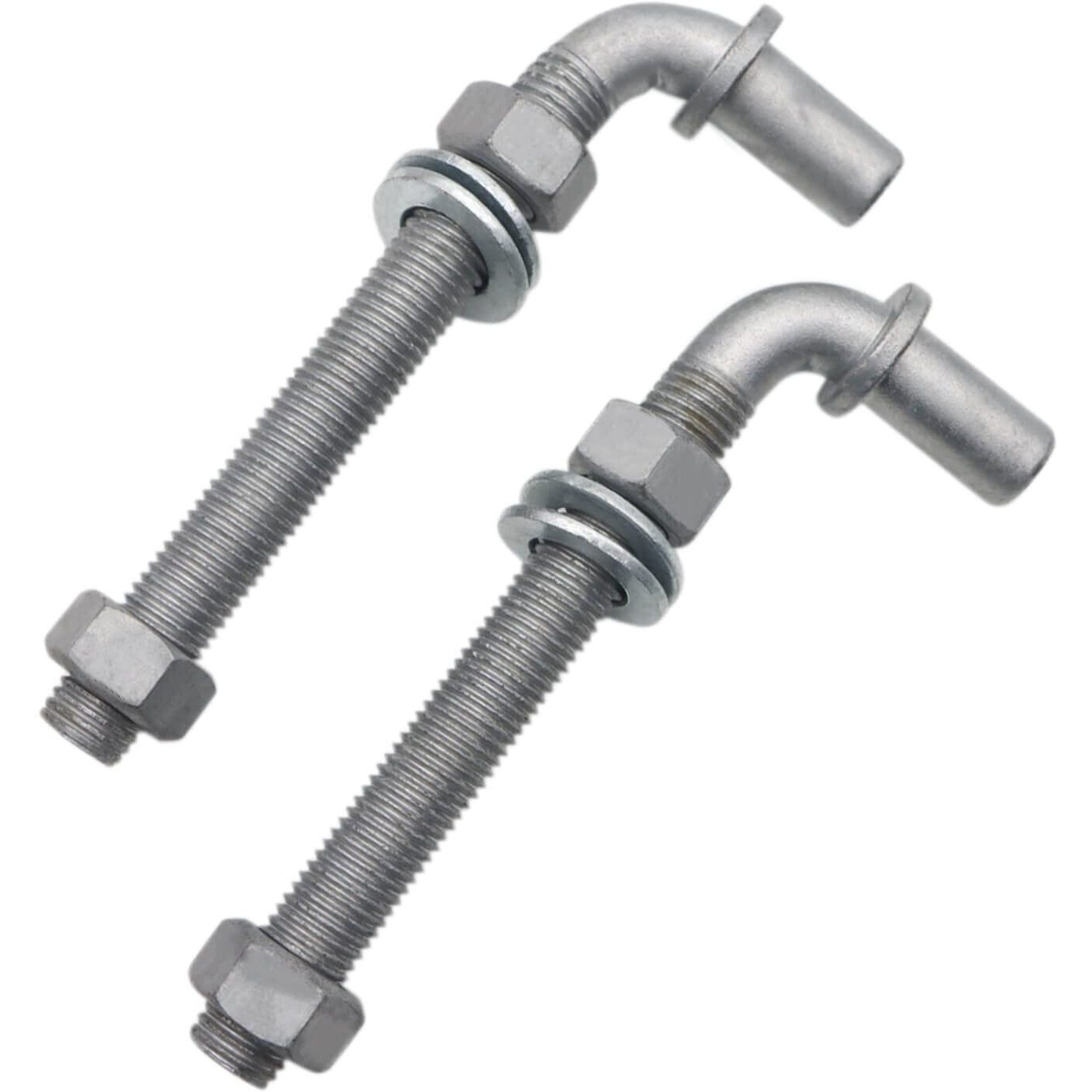 2Pcs Qlvily 6"" J-Bolt Post Hinge  5/8"" Male Pin J-Bolt Hinge  Nuts Included