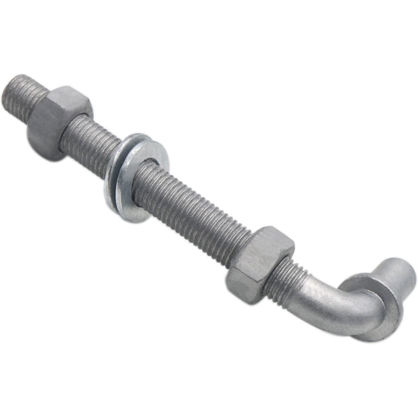 2Pcs Qlvily 6"" J-Bolt Post Hinge  5/8"" Male Pin J-Bolt Hinge  Nuts Included