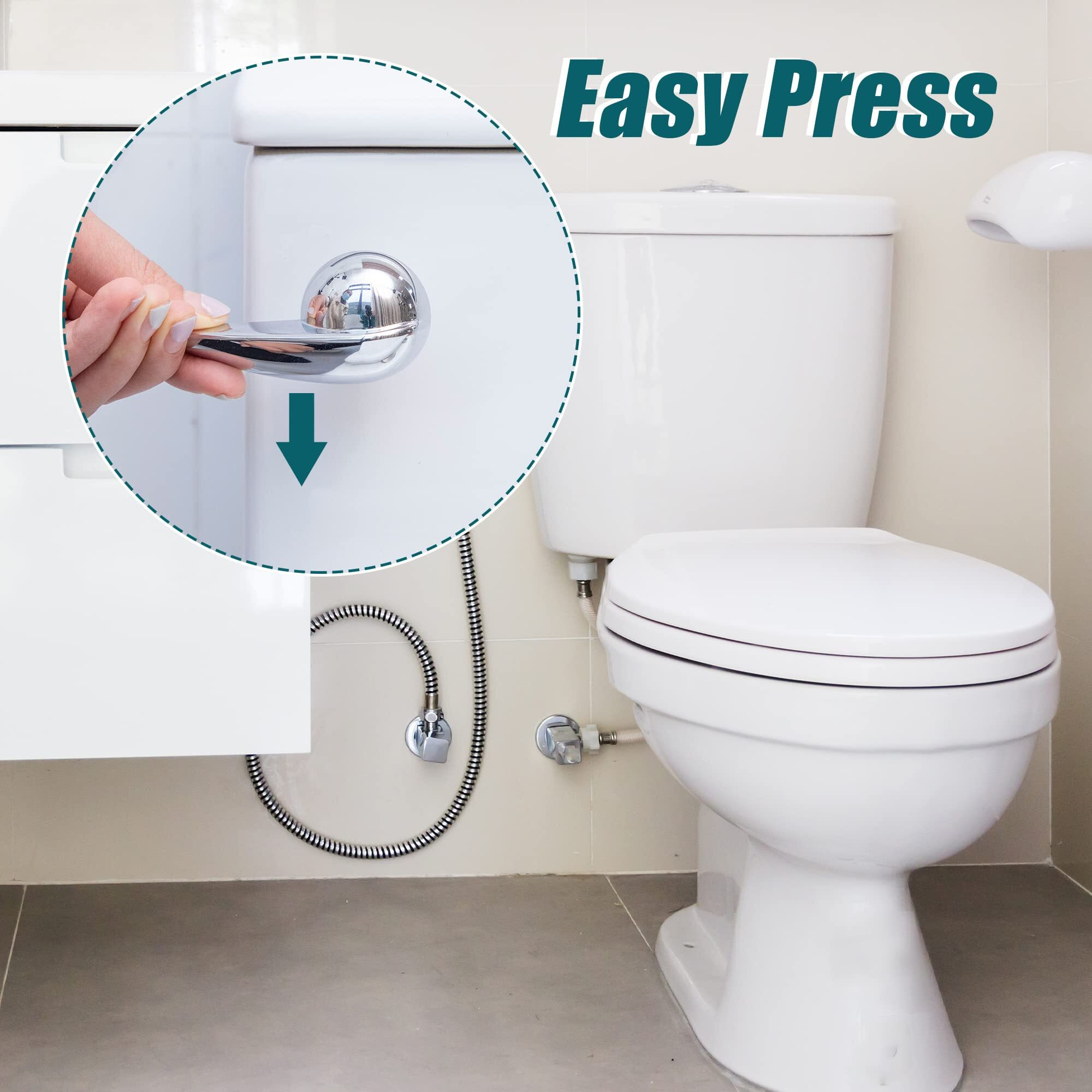 Enhon Universal Toilet Flush Handle Replacement Kit  Compatible With American Standard Toilet Handle Parts Left Hand Trip Lever 738995-0020A Champion4  White Toilet Flusher Handles Repair Kit  1 Pack