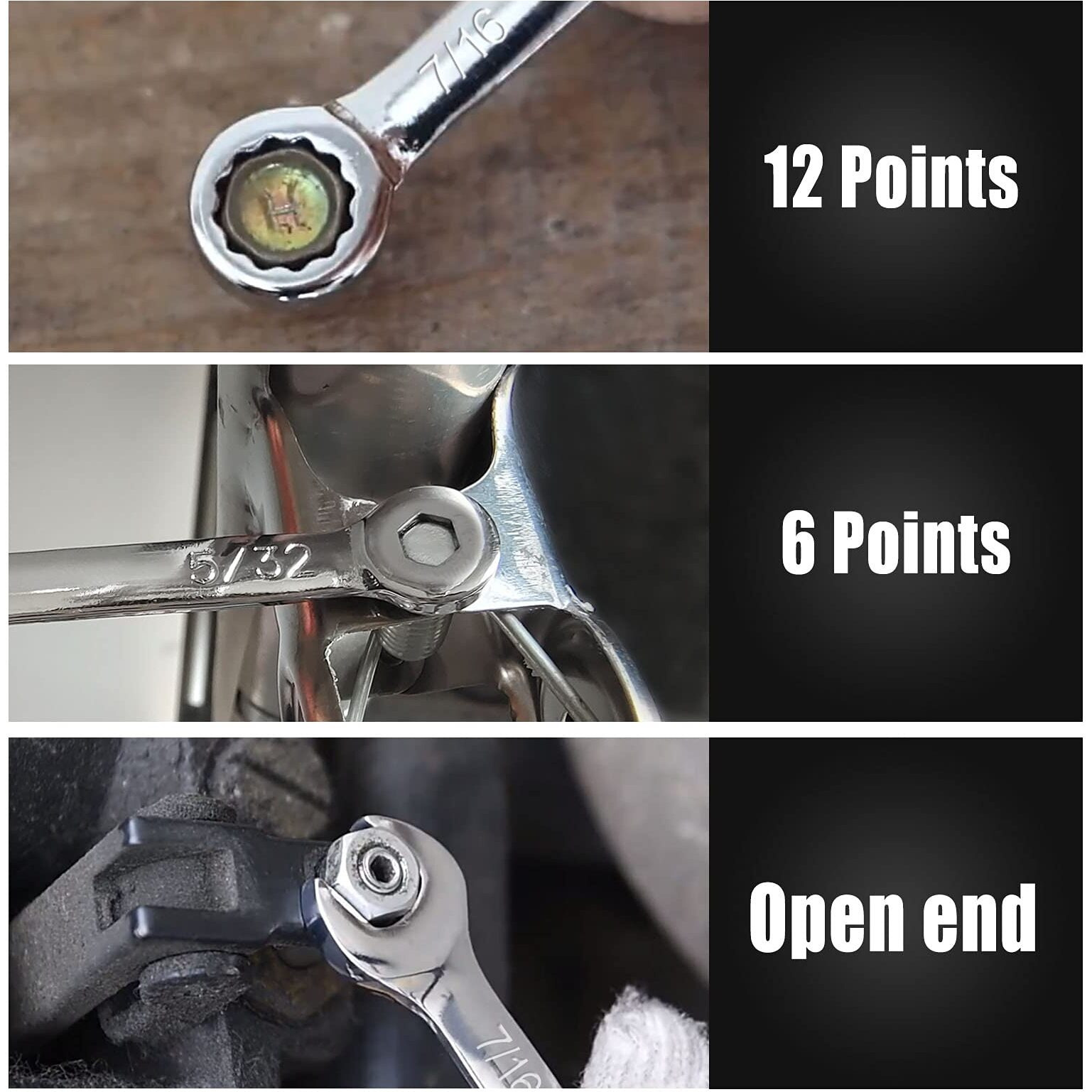 Leontool Mini Sae Combination Wrenches  10-Piece Set  High Carbon Steel  Chrome Plated  5/32 In - 7/16 In