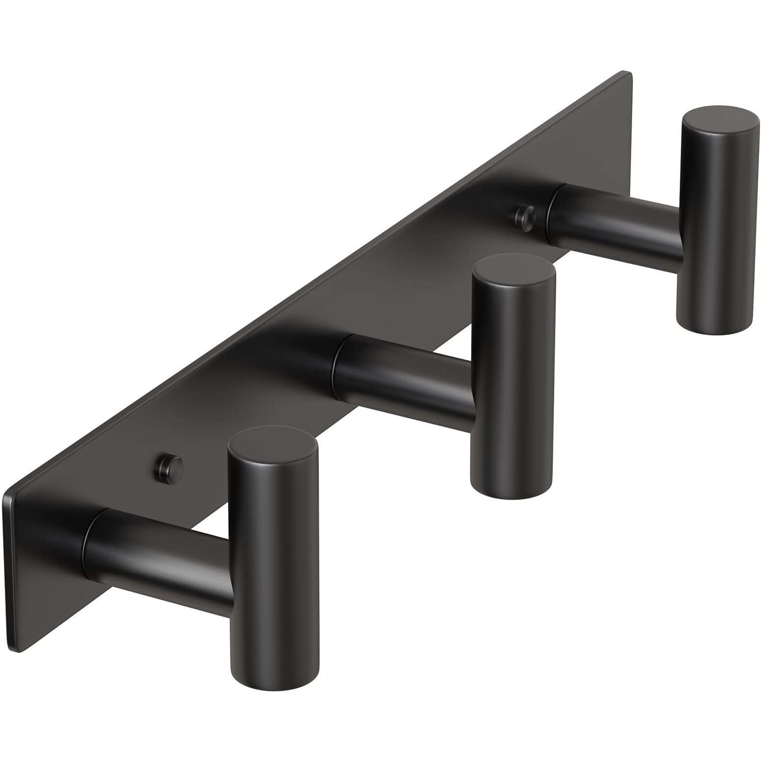 Hufeeoh Coat Hooks Wall Mount  Stainless Steel 3 Hooks Towel Hooks Black T Shaped Coat Hanger Wall Mount  Heavy Duty Wall Hooks Purse Rack For Hanging