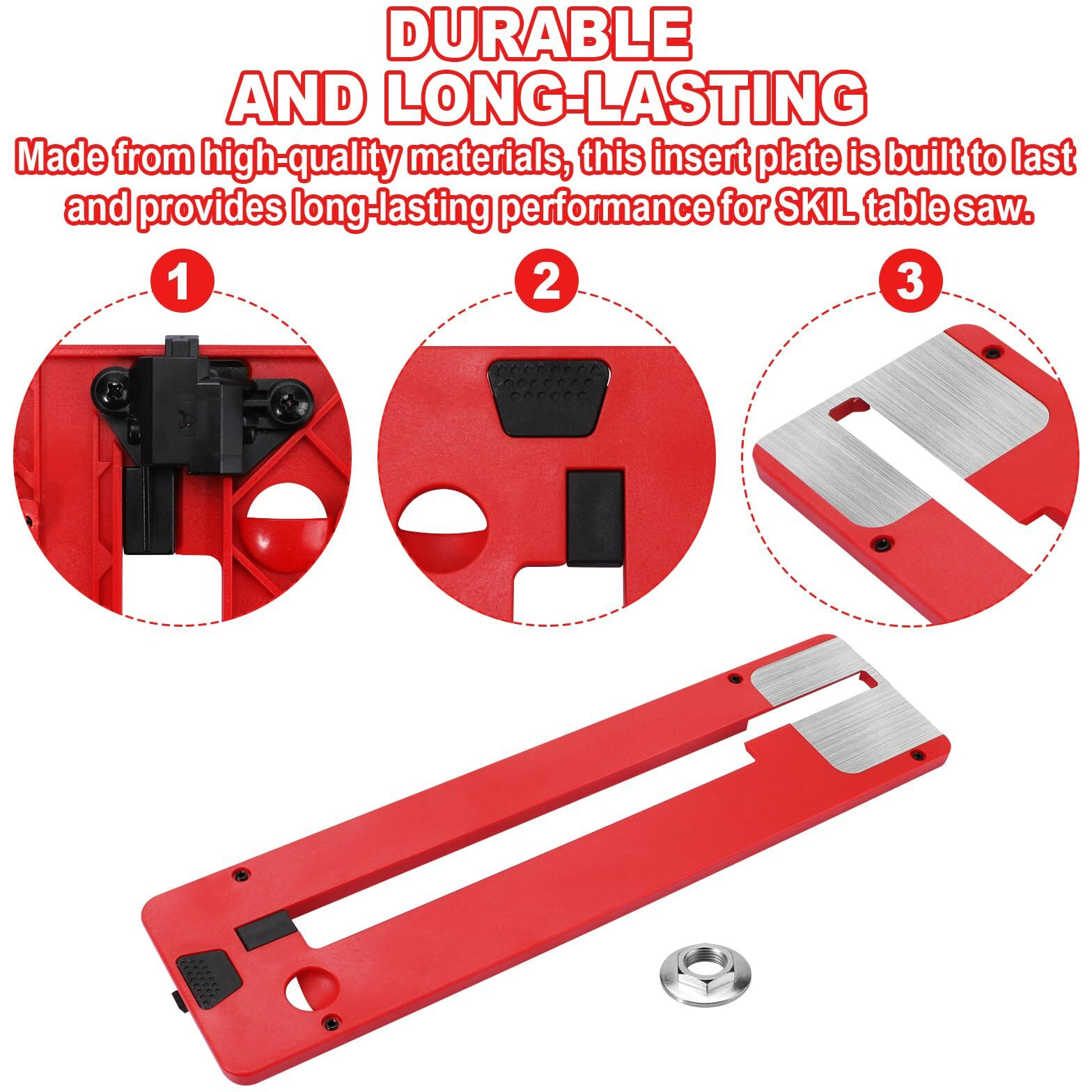 Sta6307 Dado Insert Plate Replacement For Skil Table Saw Ts6307-00 Table Saw Accessories