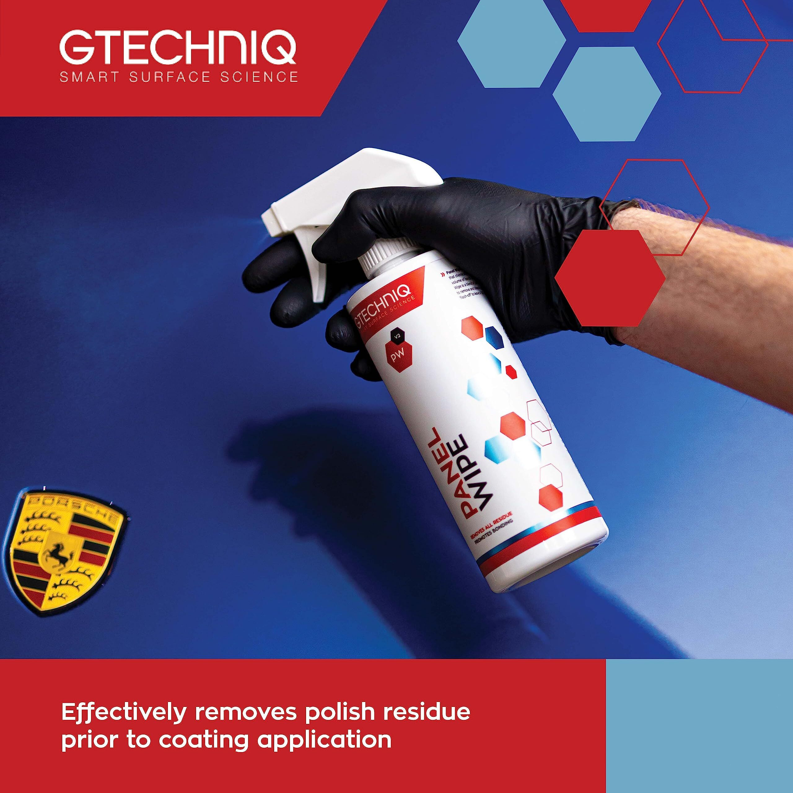 Gtechniq Panel Wipe For Car Cleaning  Pre-Sealant Car Cleaner For Polish Residue  Fragrance-Free  Transparent  250Ml