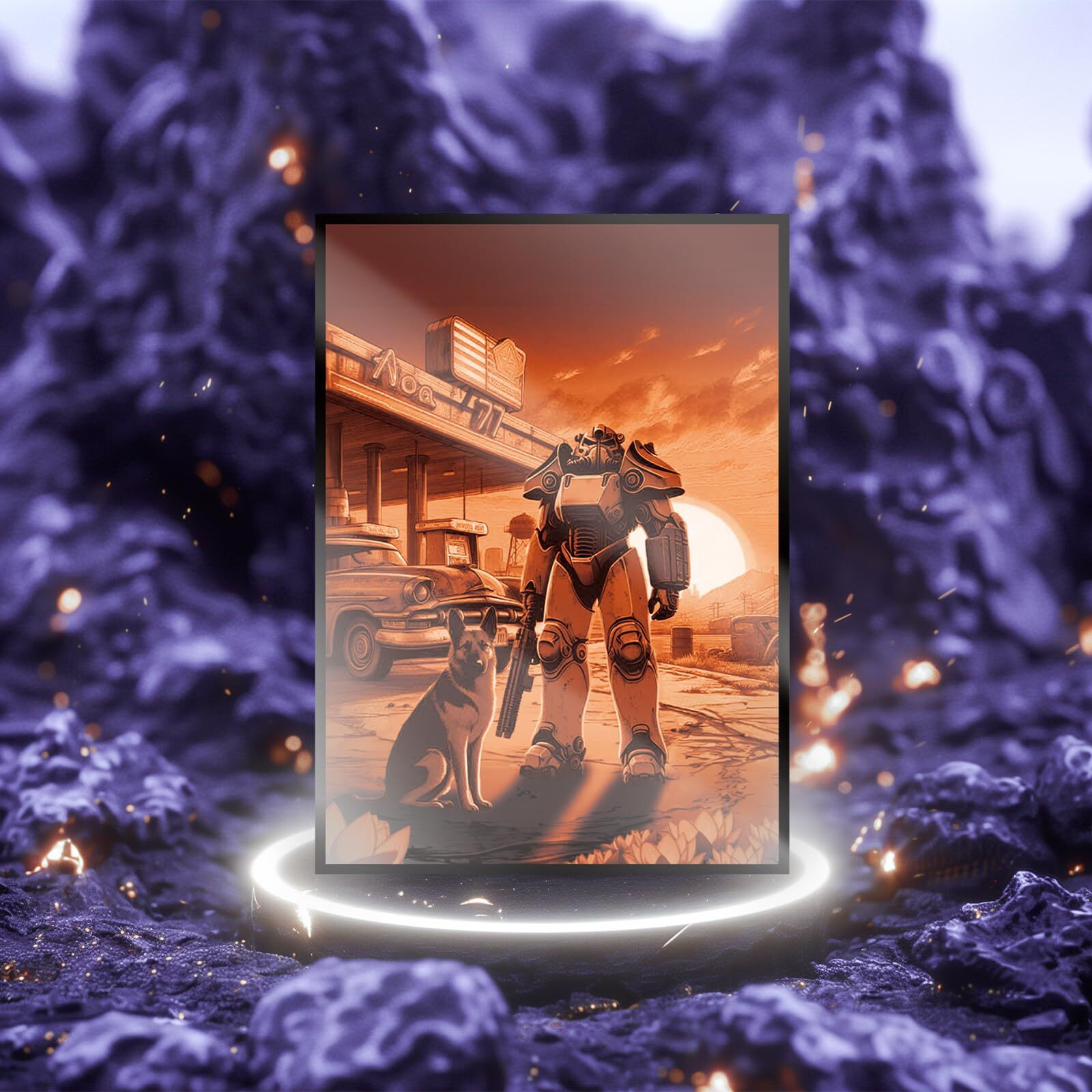 Mtg Card Sleeves 100Ct (Fallout Sunset)  Matte Art Card Sleeves  Matte Back & Gloss Front  66X92Mm