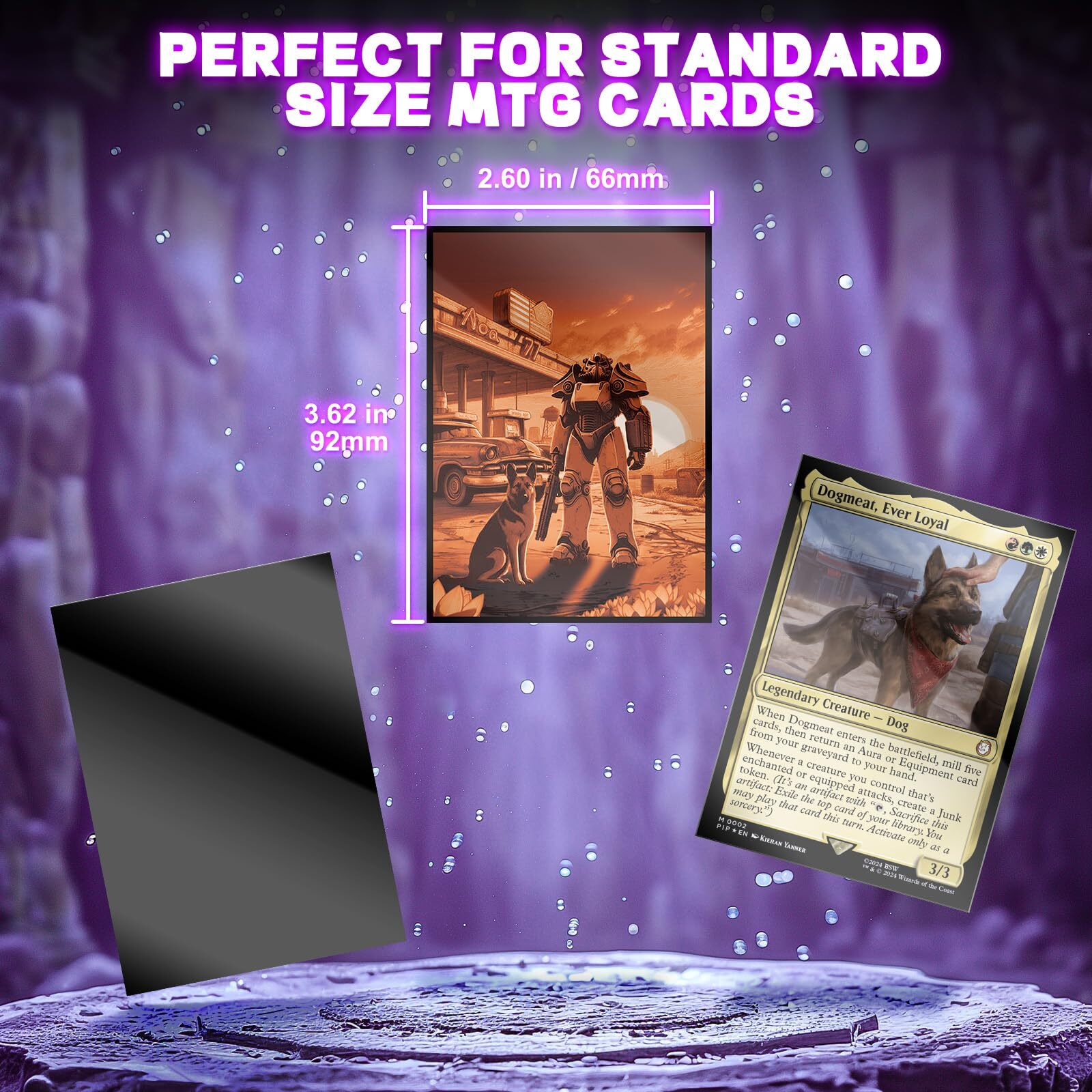 Mtg Card Sleeves 100Ct (Fallout Sunset)  Matte Art Card Sleeves  Matte Back & Gloss Front  66X92Mm