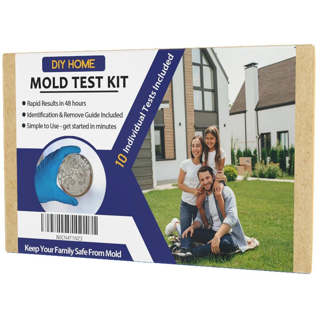 Mold Testing Kit With 10 Individual Tests - Diy Mold Test Kit For Home - Includes Detailed Mold Identification Guide - Fast And Reliable Mold Detector For Home