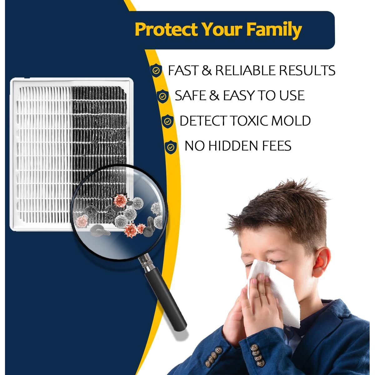 Mold Testing Kit With 10 Individual Tests - Diy Mold Test Kit For Home - Includes Detailed Mold Identification Guide - Fast And Reliable Mold Detector For Home