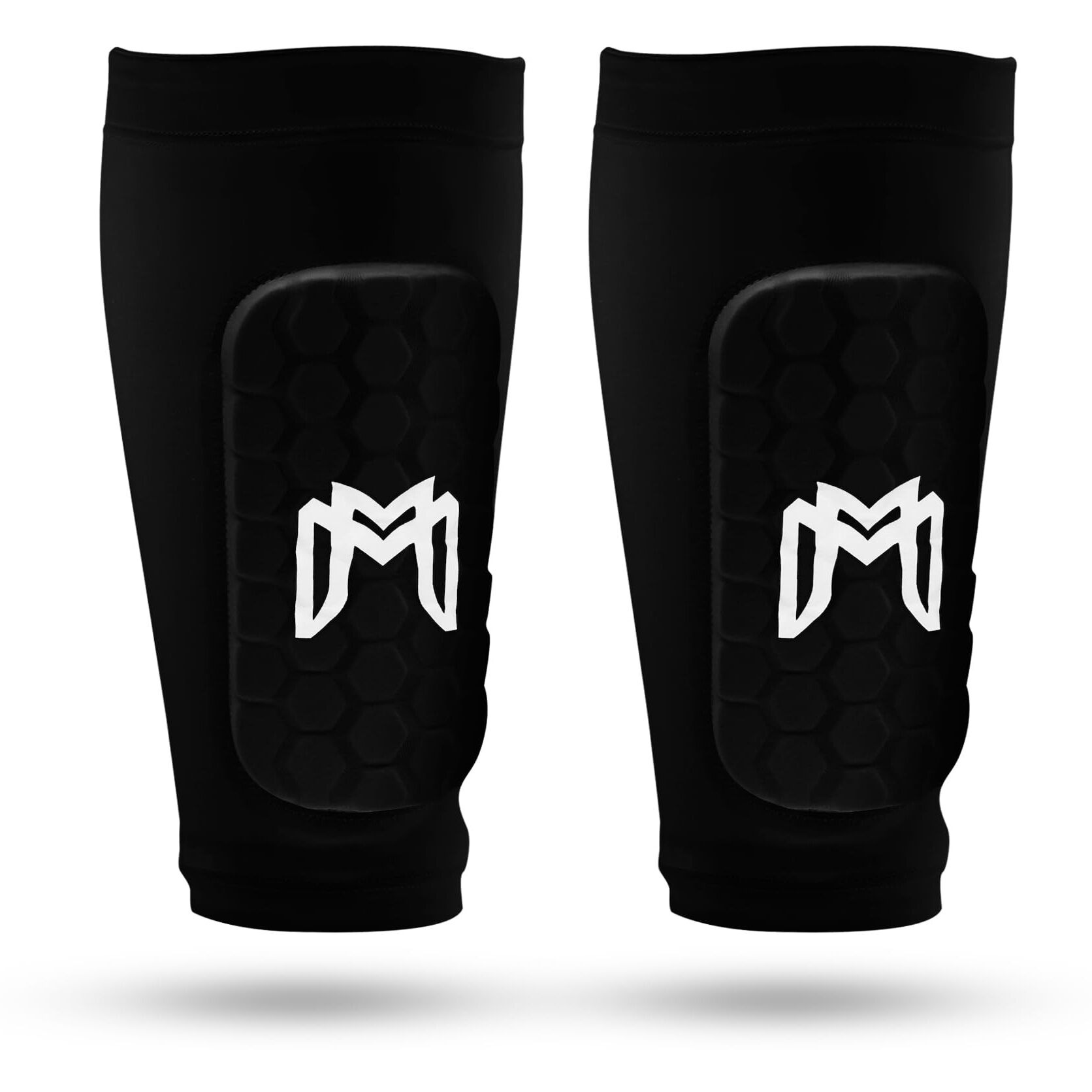Medicaptain Mini Shin Guards Soccer - Built In Mini Shin Pad Sleeves For Men  Women  Teens - Small Shin Guards - Lightweight  Breathable  Shin Defender Leg Protection (Black  Maxi (5.5 X 2.8 In))