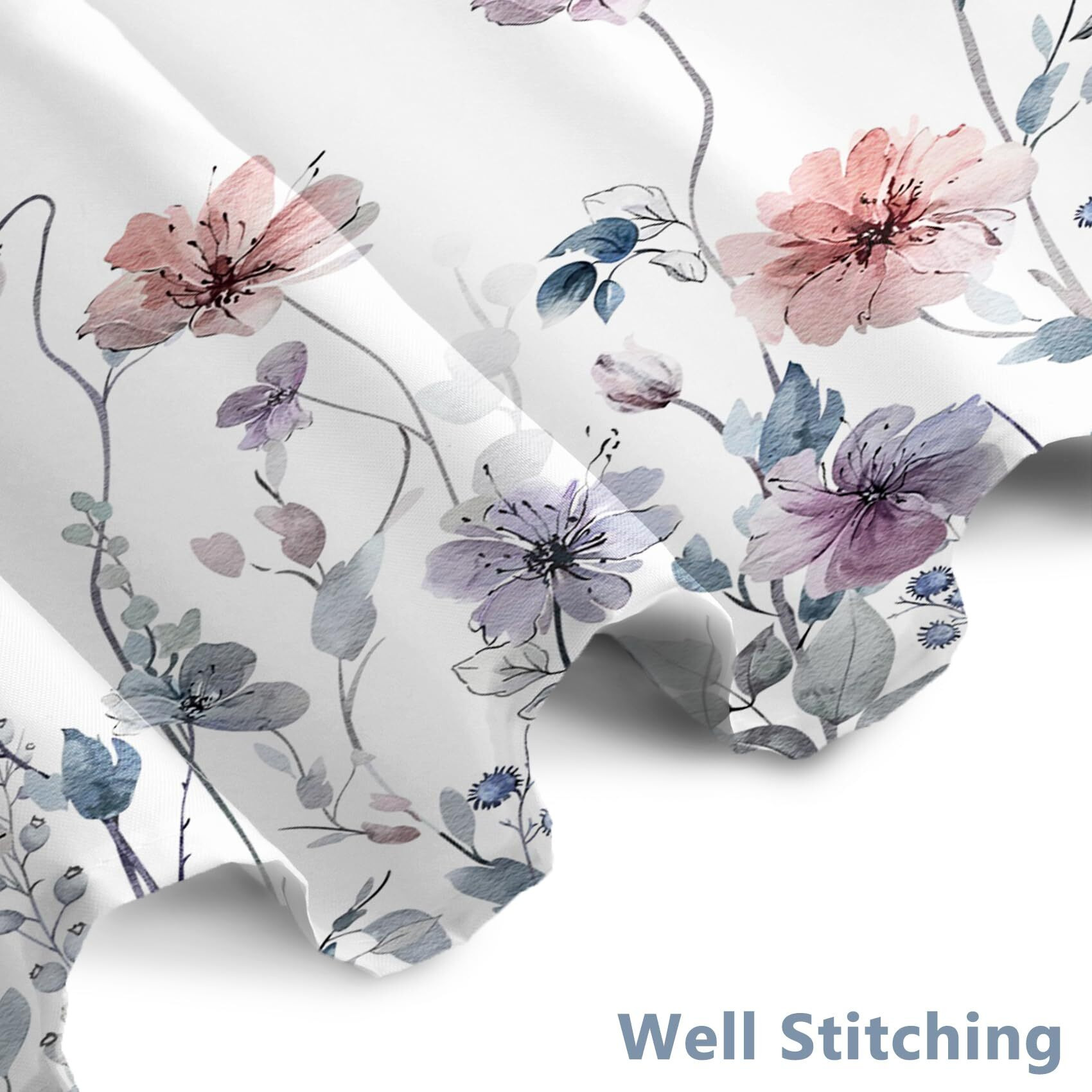 Awert Wildflower Shower Curtain For Bathroom Watercolor Floral Shower Curtain With Hooks Waterproof Flower Printing Fabric Bathroom Shower Curtain 72X84 Inch