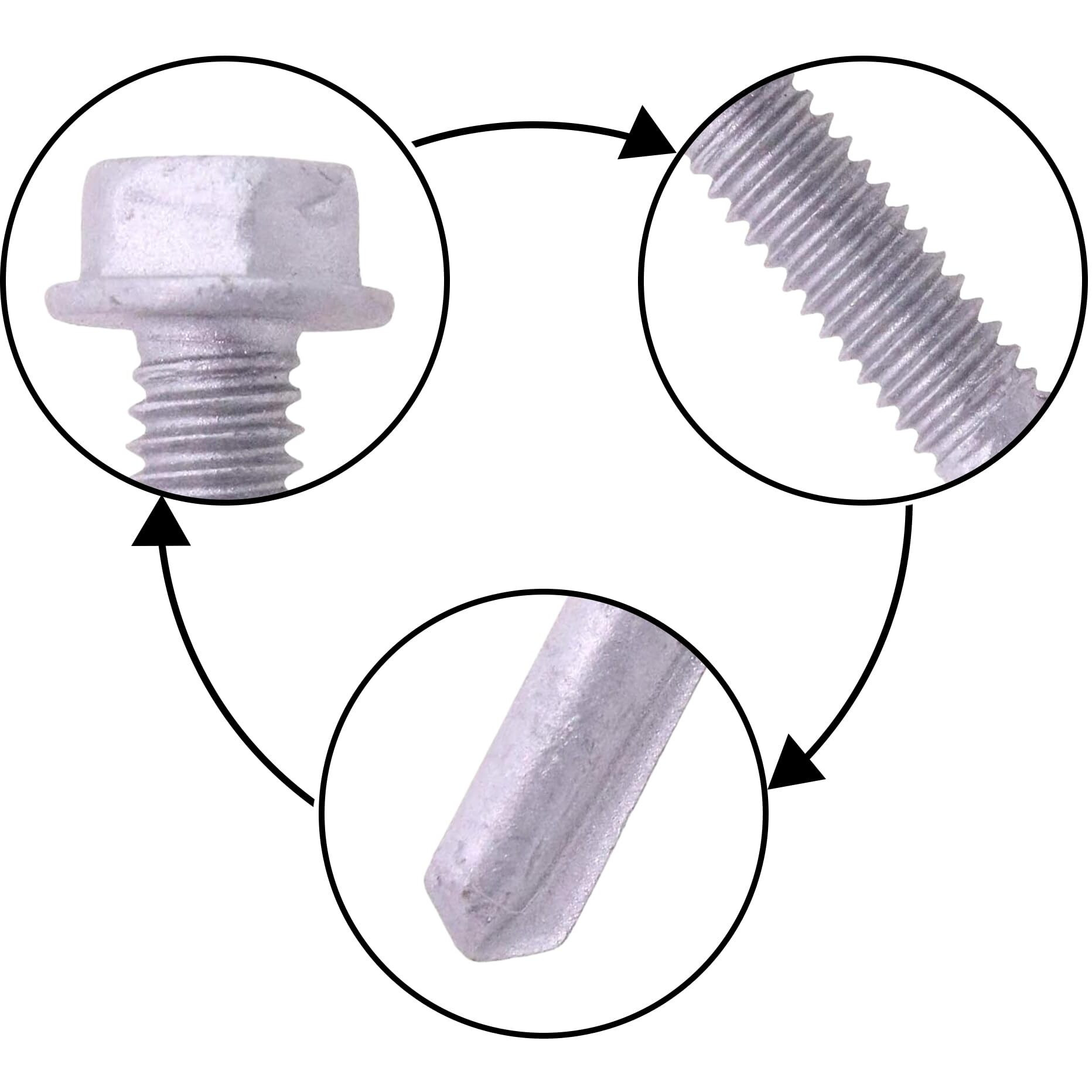 U-Turn Fasteners Self Tapping Screws - 12-24 X 1-1/4"" Hex Washer Head Self-Drilling Tek Screw Zinc Plated Steel For Attaches Sheet Metal Steel Or Steel To Metal | (Pack Of 50)
