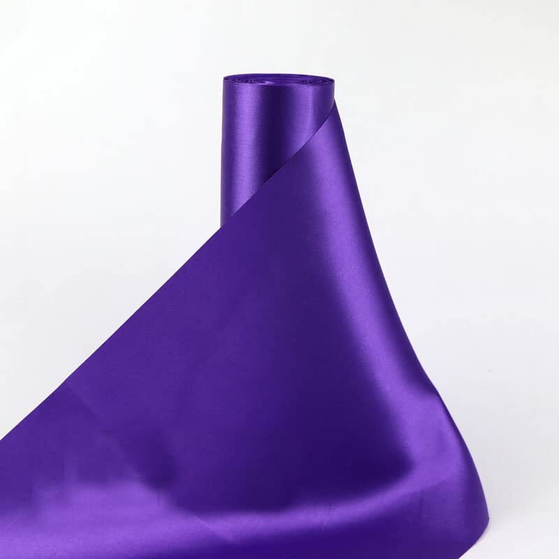 Yycraft 8 Inch Wide Satin Ribbon Satin Fabric Spool For Grand Opening Cutting Ceremony Wedding Birthday Party Decoration Gift Craft (22 Yards Purple)