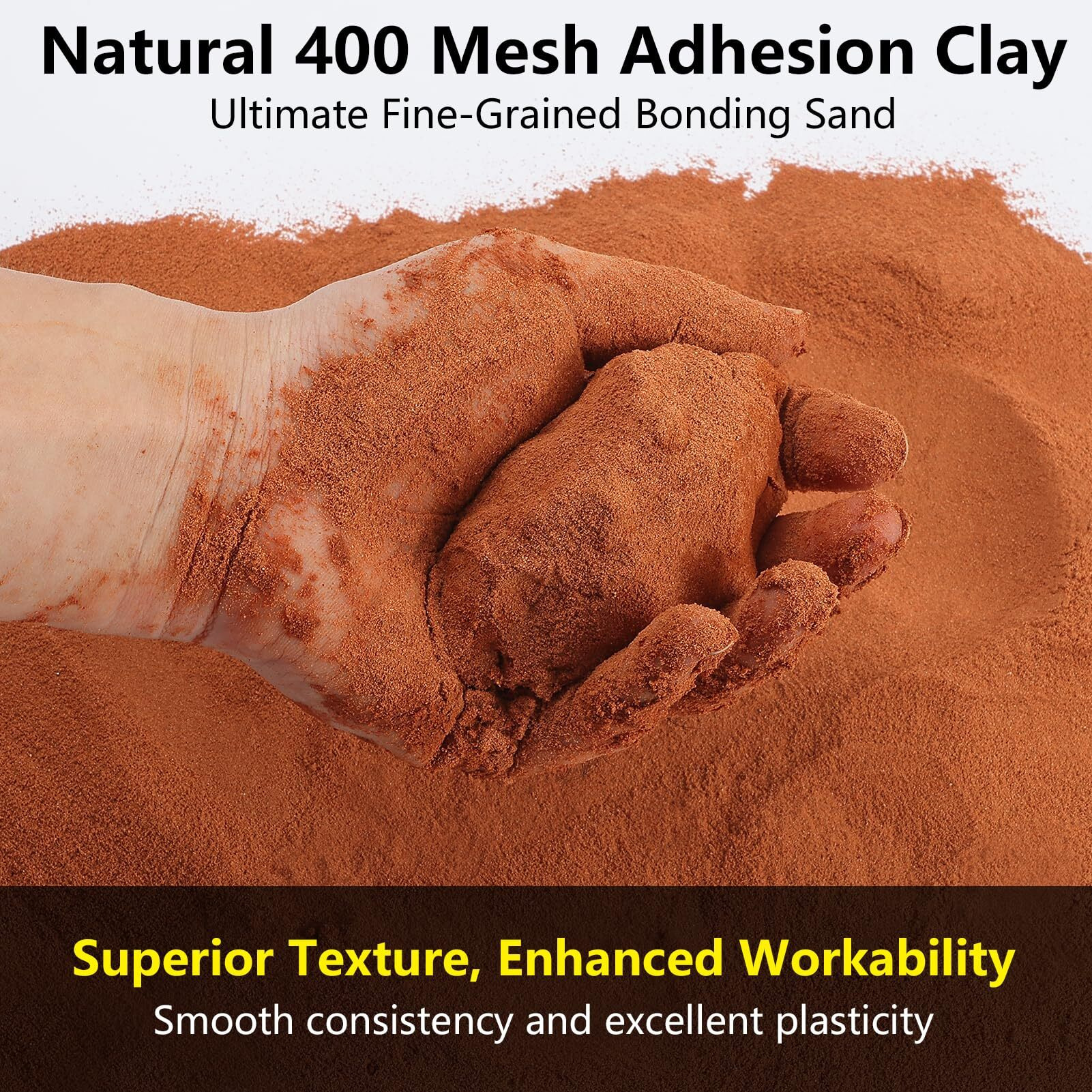 5Lbs Premium Ultra-Fine 400 Mesh Oil-Free Casting Sand For Metal Jewelry Crafting - Exceptional Foundry Sand For Detailed Replicas In Silver  Copper  Bronze  And More - Reusable Molding Clay