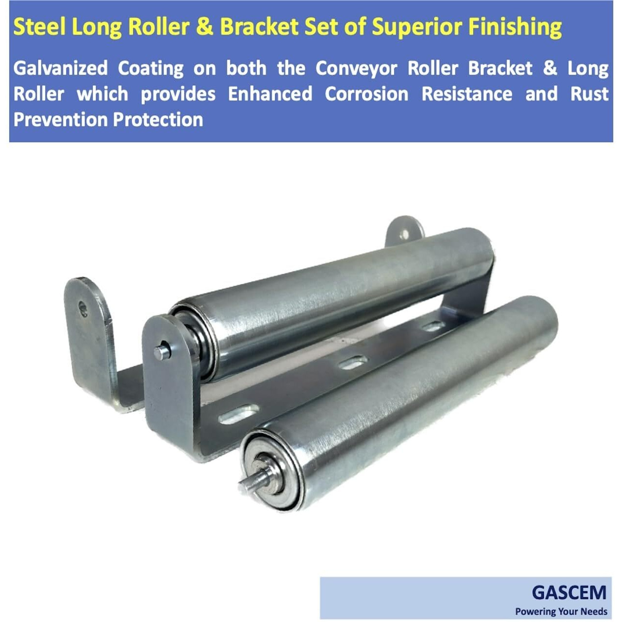 Pack Of 2 10"&quotBf Long Roller And Bracket L 1.5"" Galvanized Steel Conveyor Roller I Set Of Roller And Bracket Versatile As Support Rollers For Woodworking  Roller Stand Or Bike Rollers Conveyor Rollers